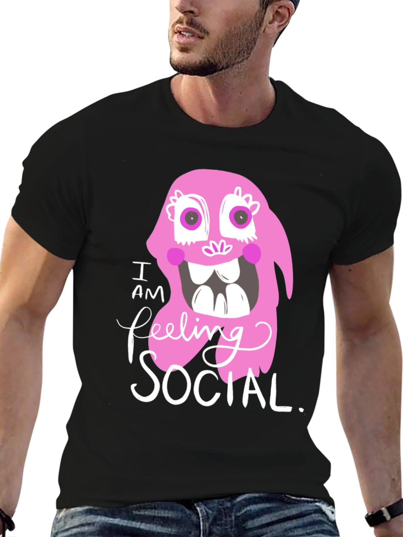 I am Feeling Social T-Shirt - Funny Graphic Tee