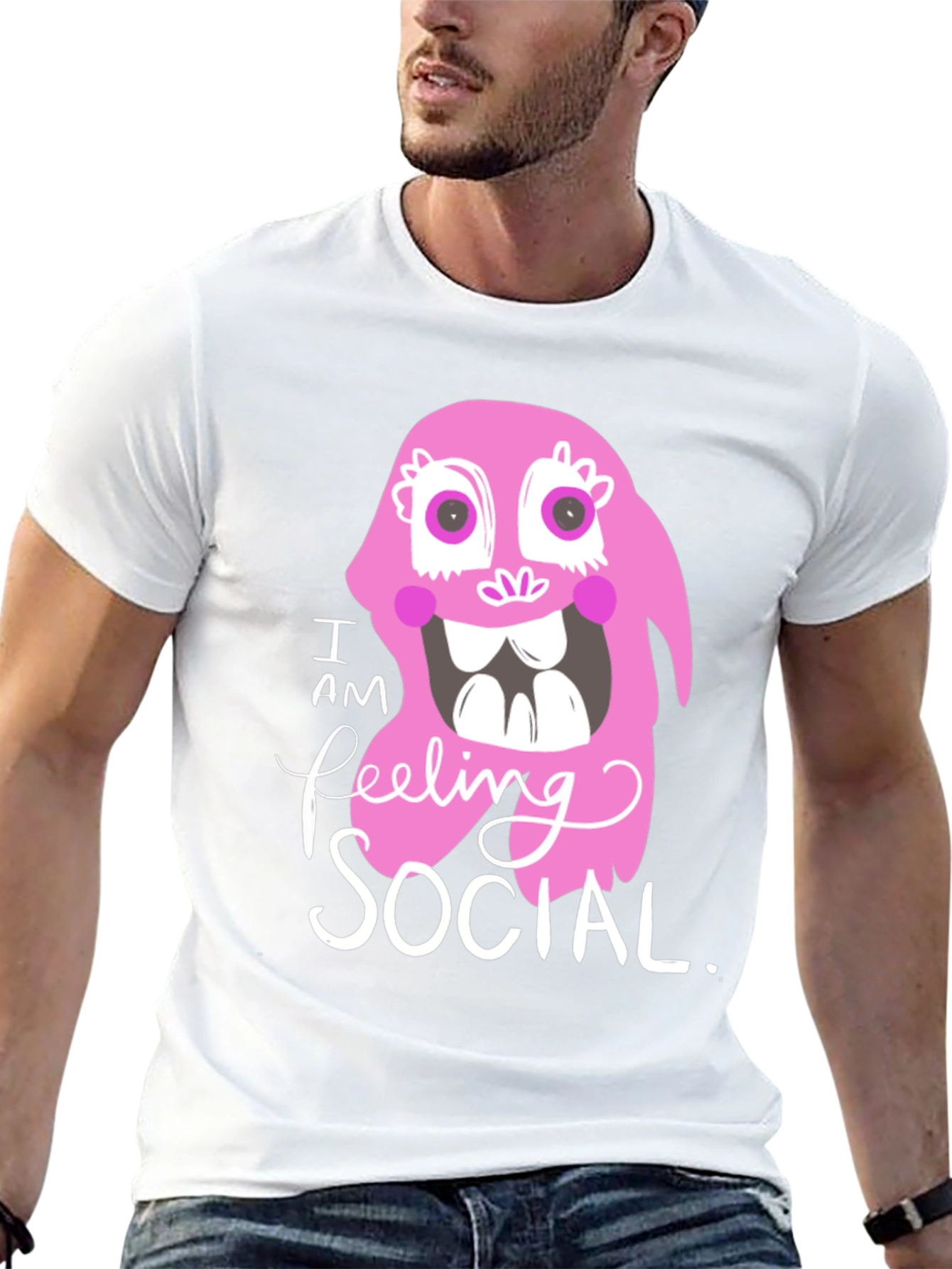 I am Feeling Social T-Shirt - Funny Graphic Tee
