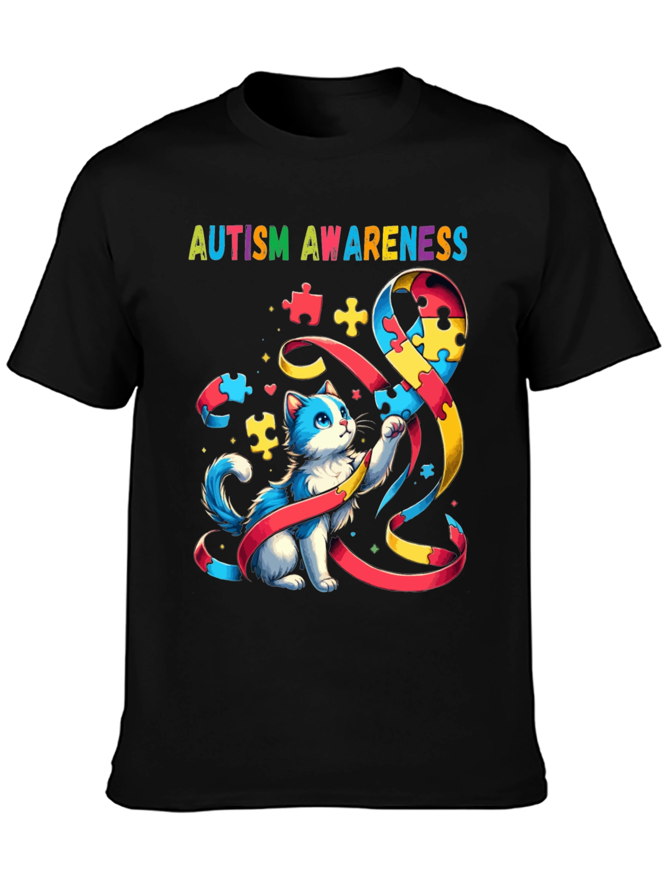 Autism Awareness Cat T-Shirt