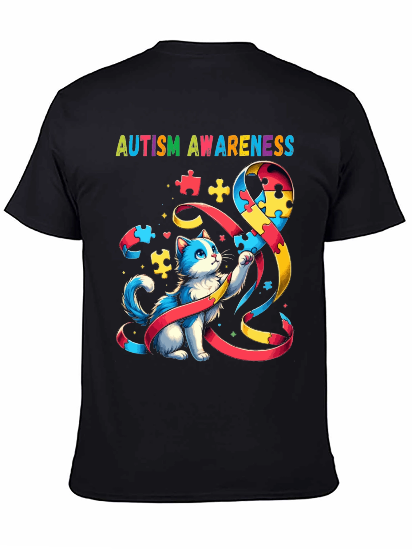 Autism Awareness Cat T-Shirt