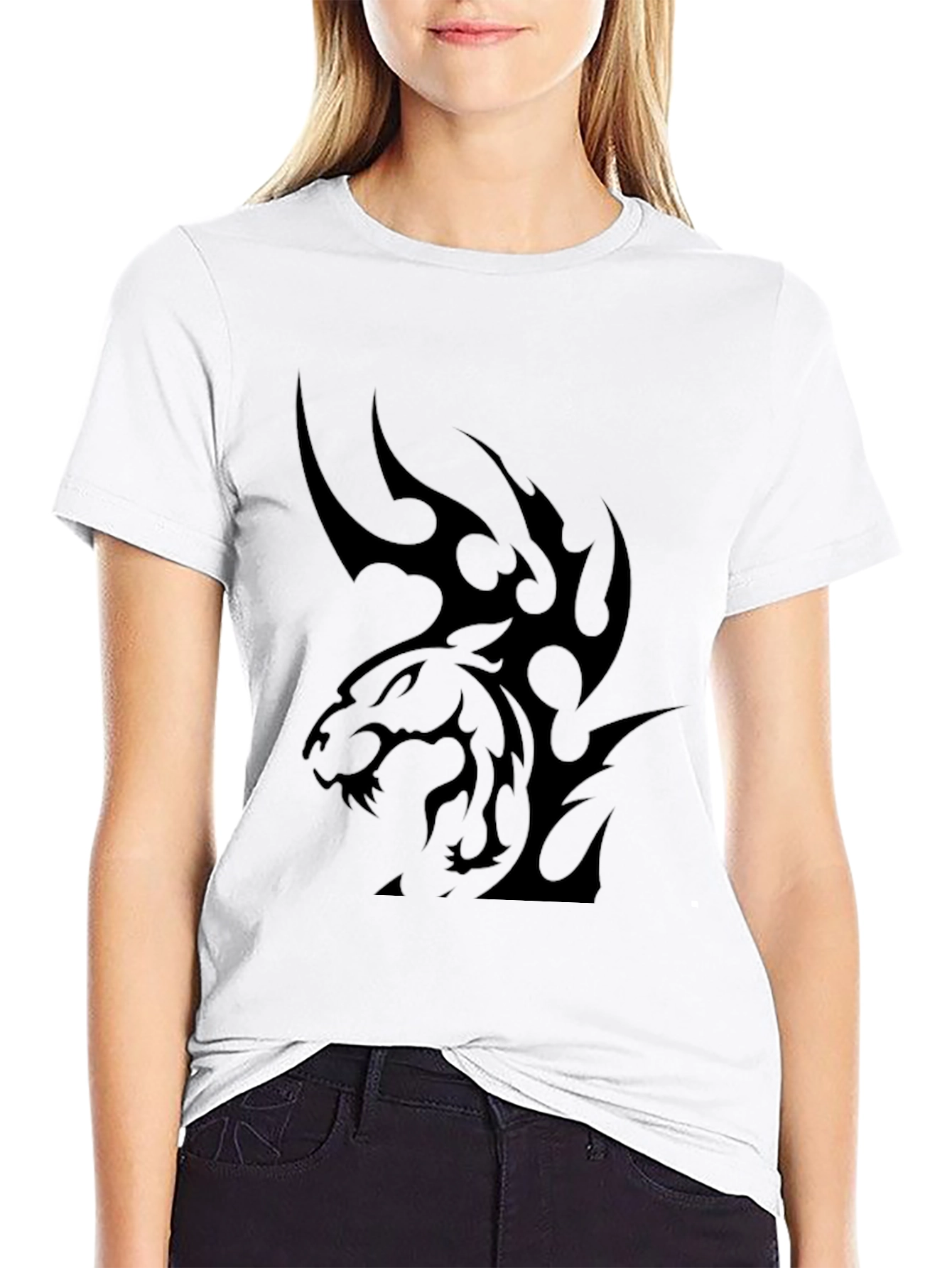 Black Tiger Graphic Tee - Mens Casual Style