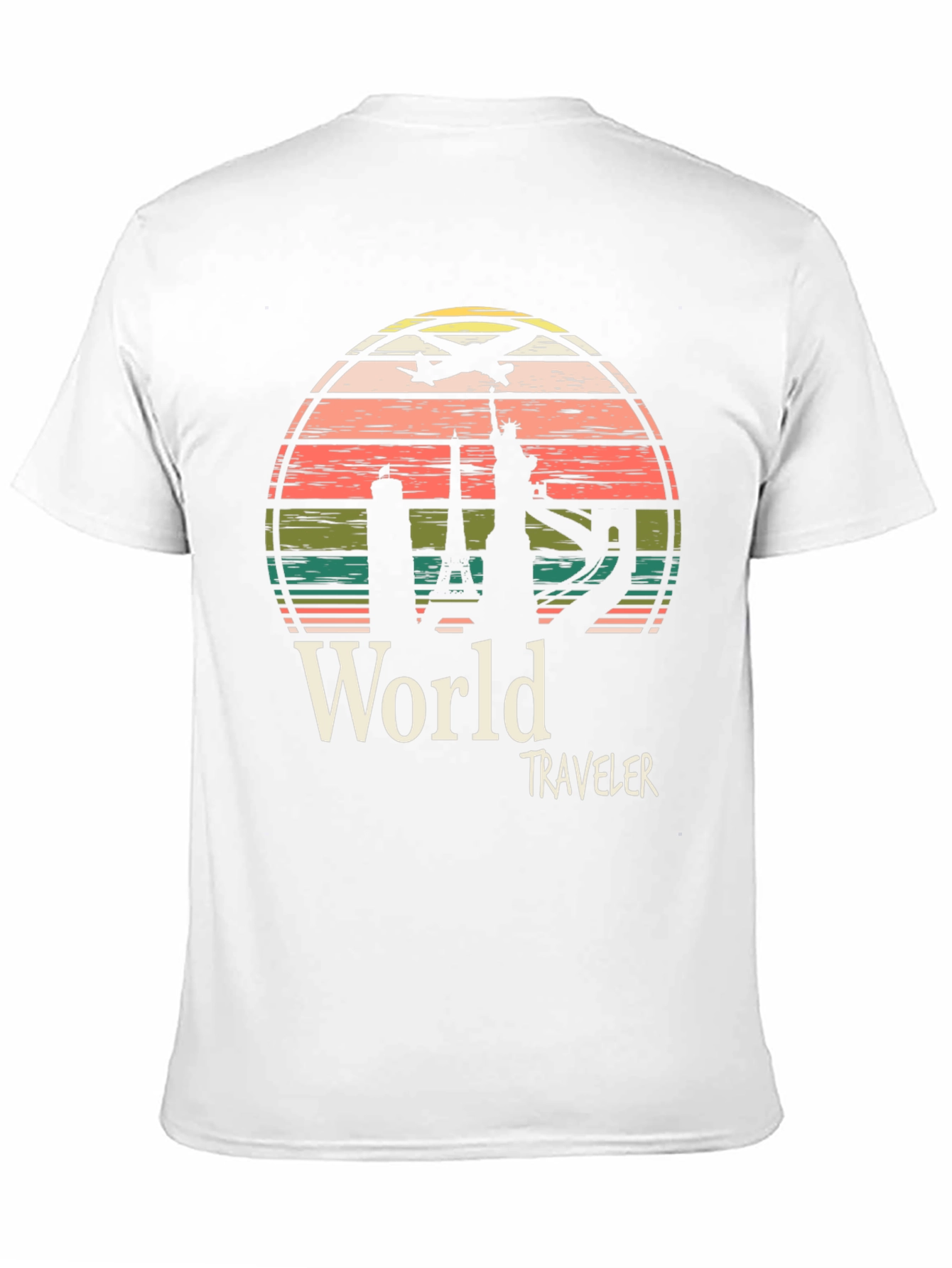 World Traveler Graphic Tee - Black Cotton T-Shirt
