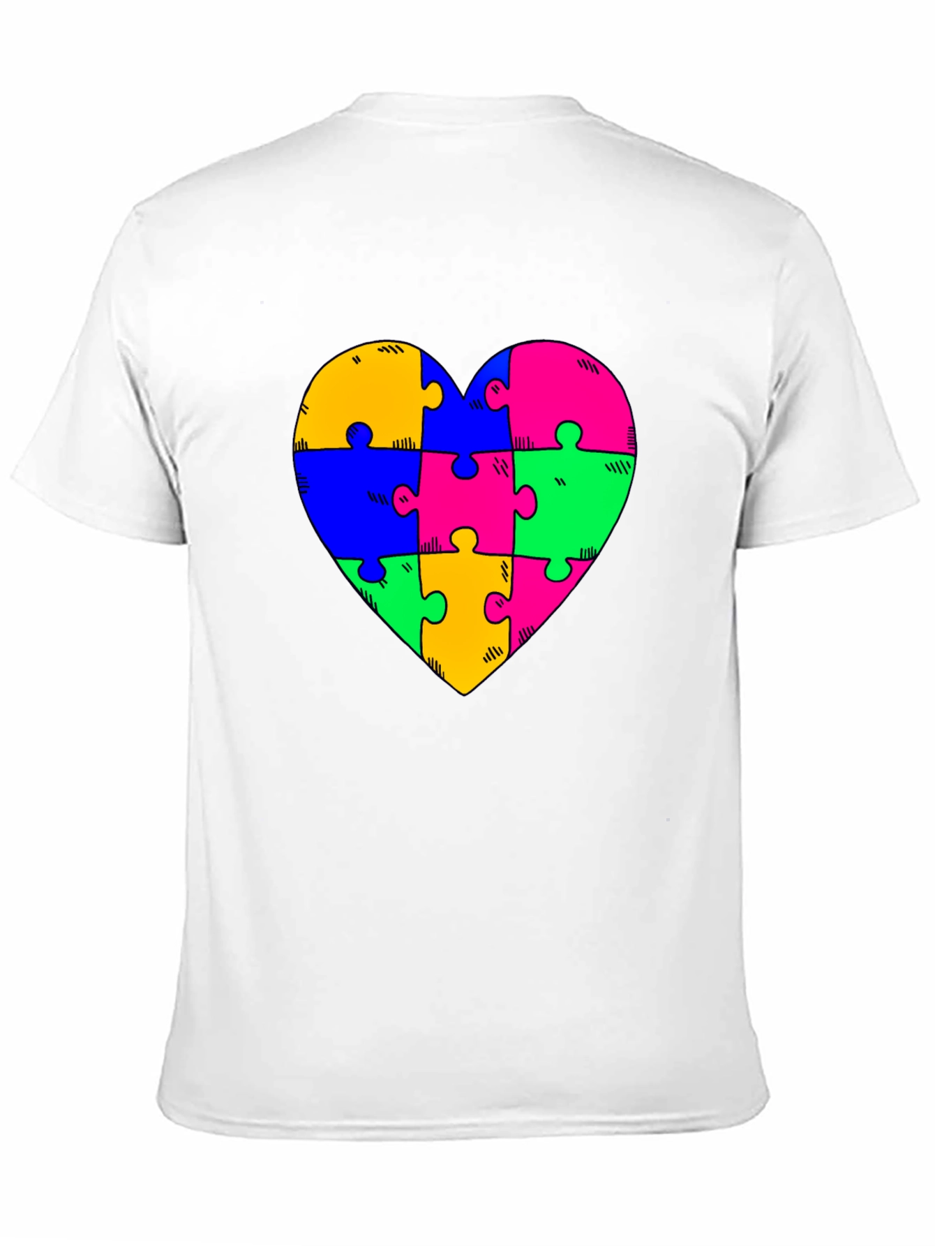 Autism Awareness Heart Puzzle Piece T-Shirt