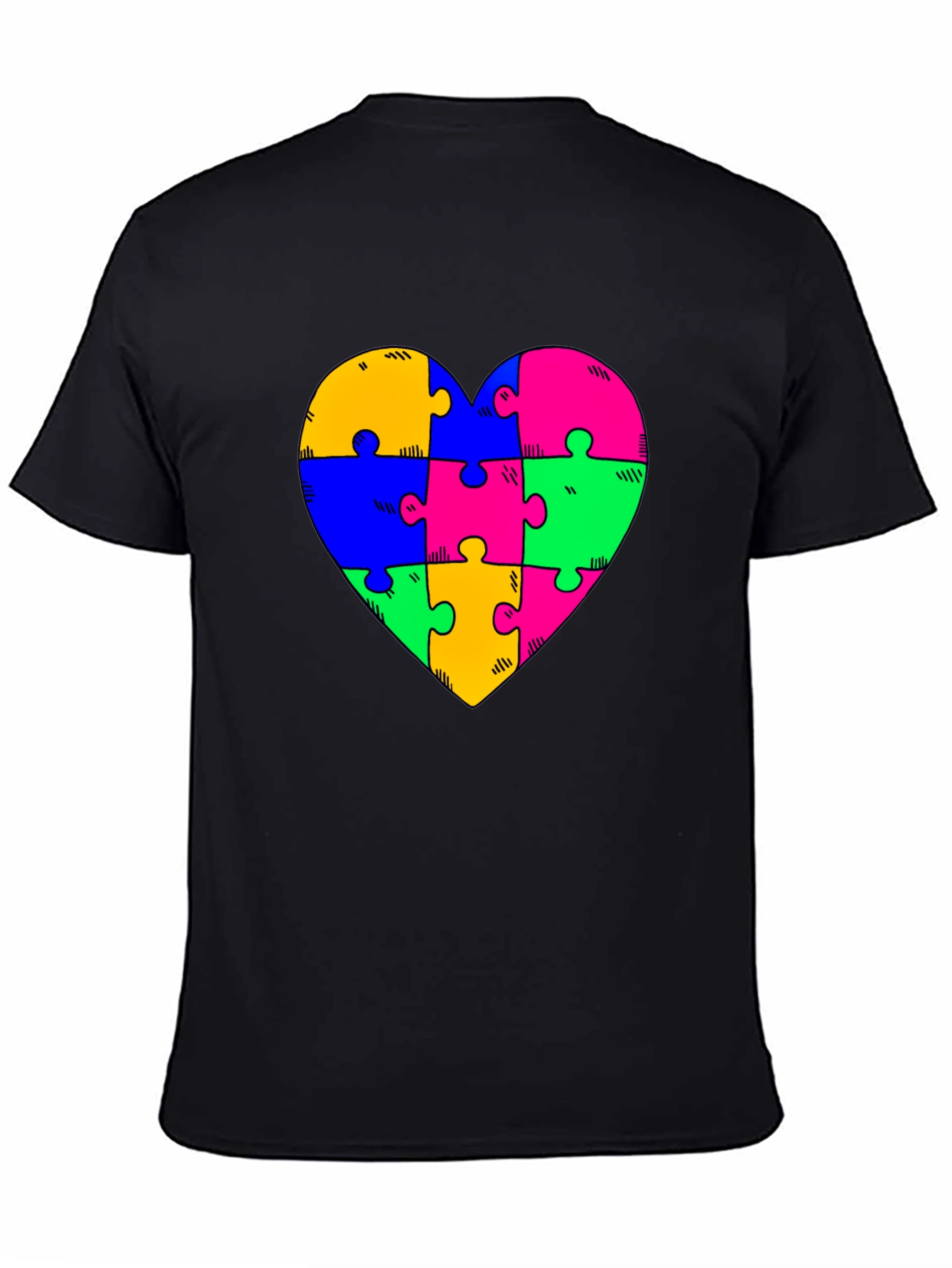 Autism Awareness Heart Puzzle Piece T-Shirt