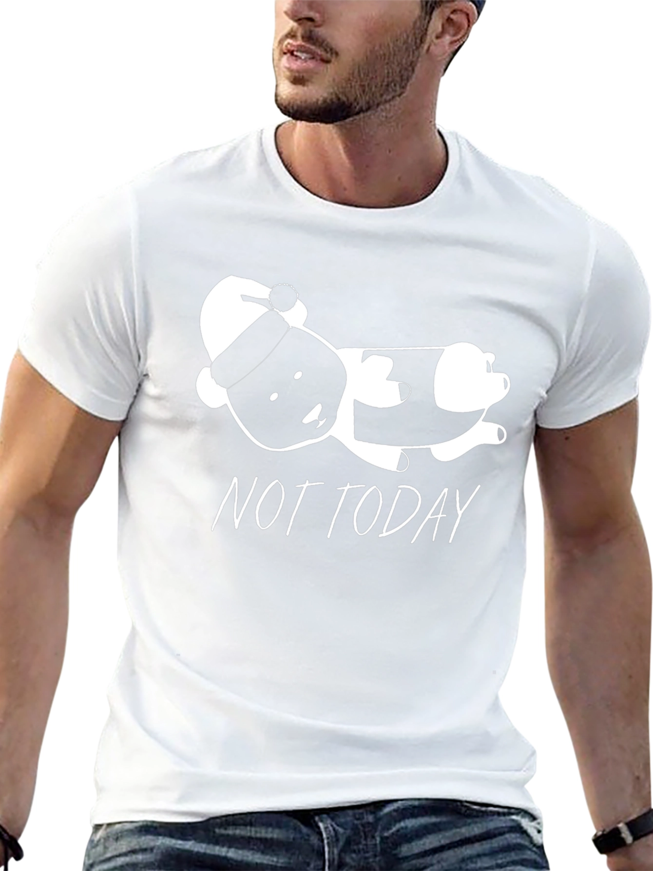 Not Today Panda Graphic Tee - Black T-Shirt