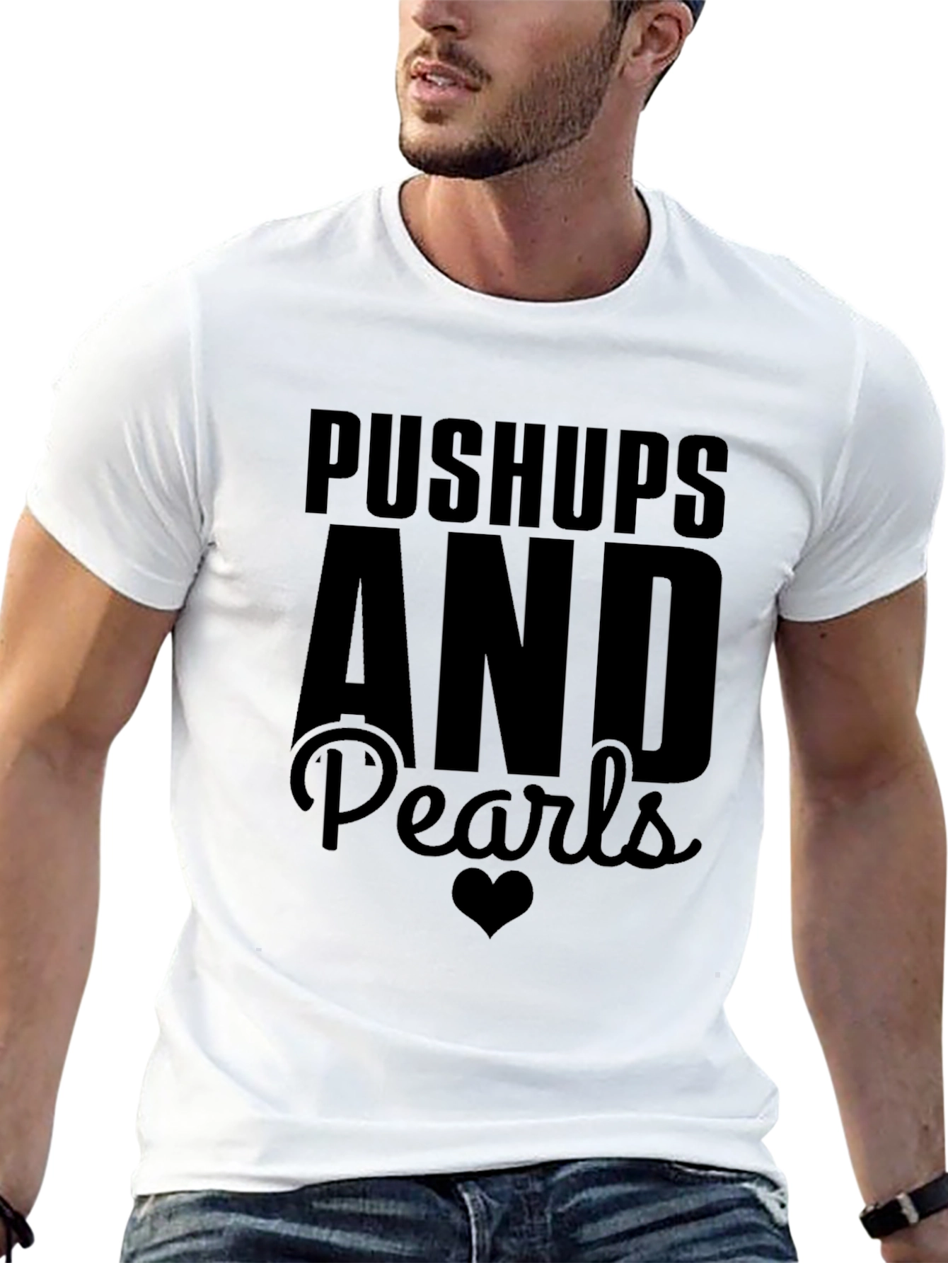 Pushups and Pearls Graphic Tee