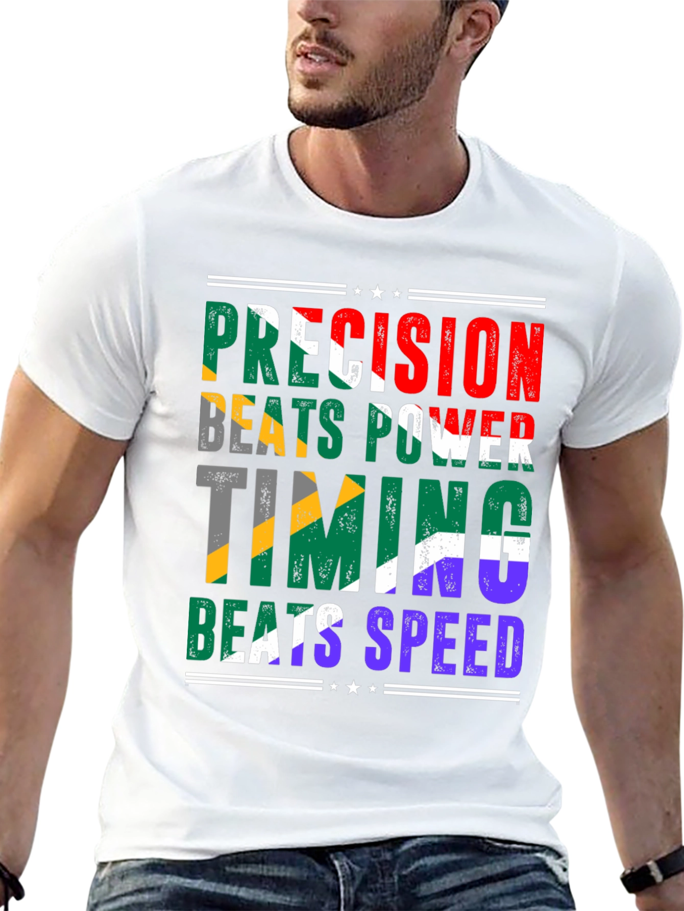 Precision Beats Power T-Shirt - Unique Design