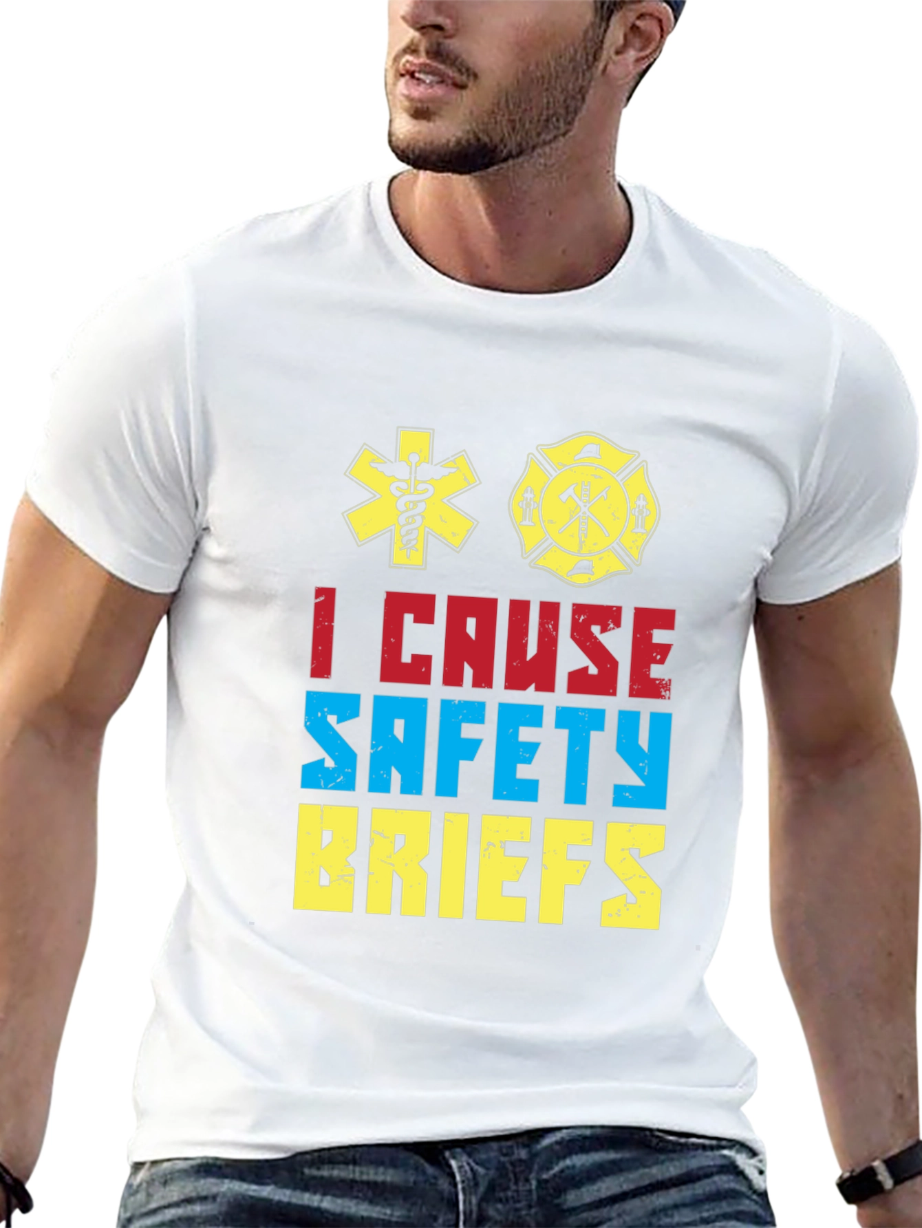 I Cause Safety Briefs Graphic T-Shirt