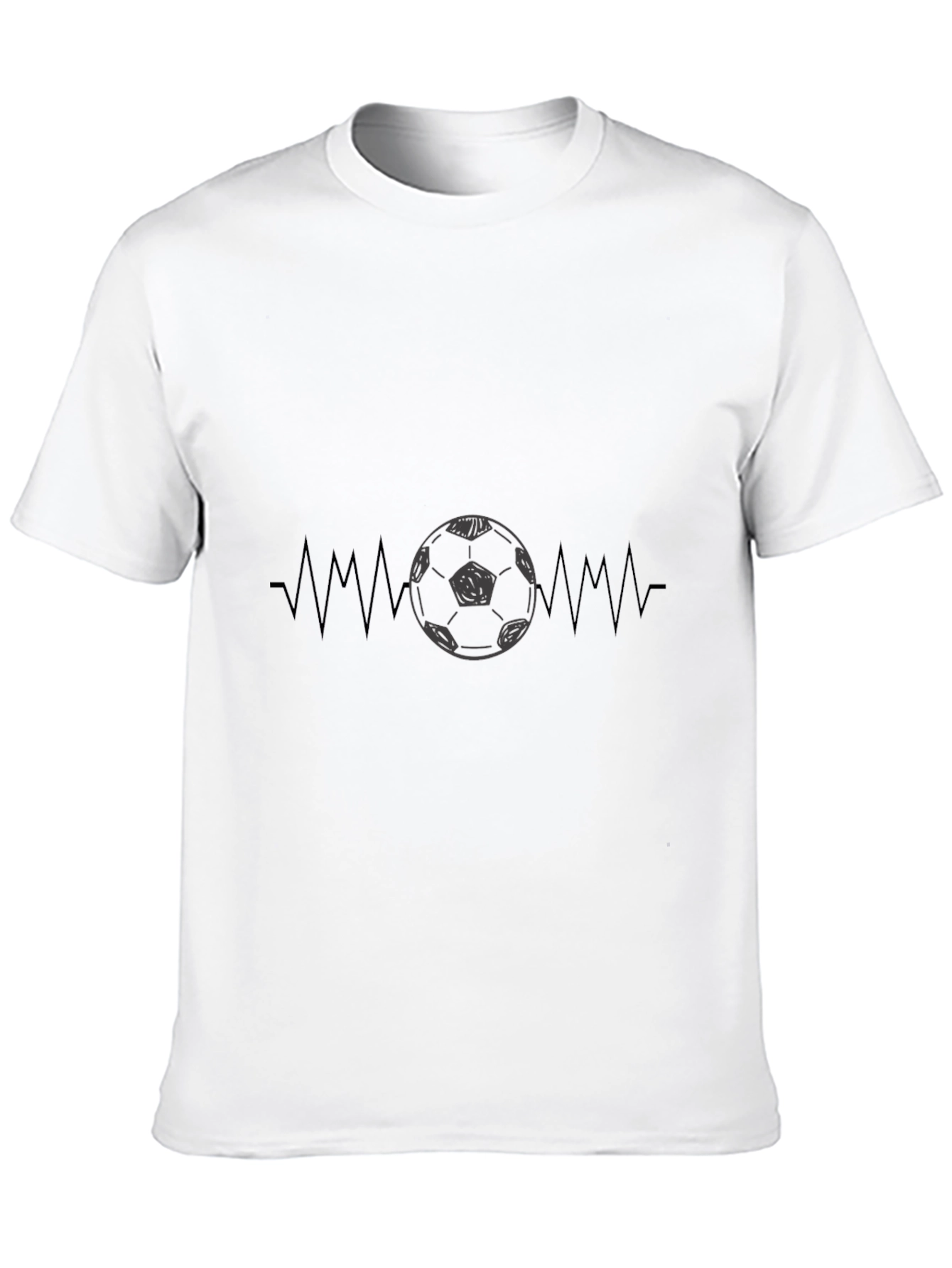Soccer Heartbeat Graphic Tee - Black