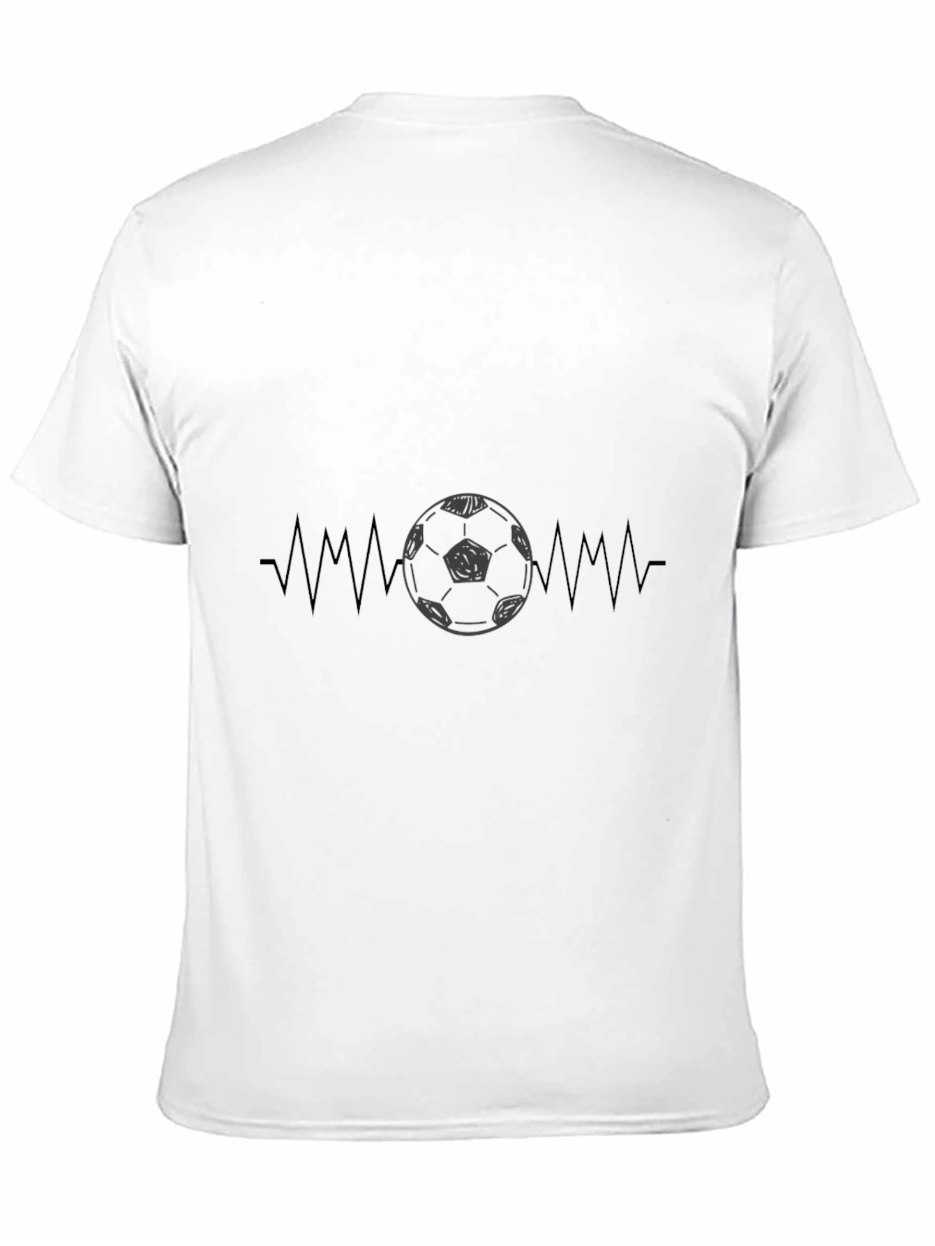 Soccer Heartbeat Graphic Tee - Black