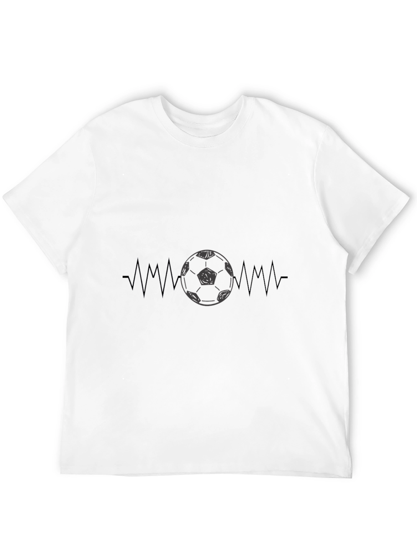 Soccer Heartbeat Graphic Tee - Black