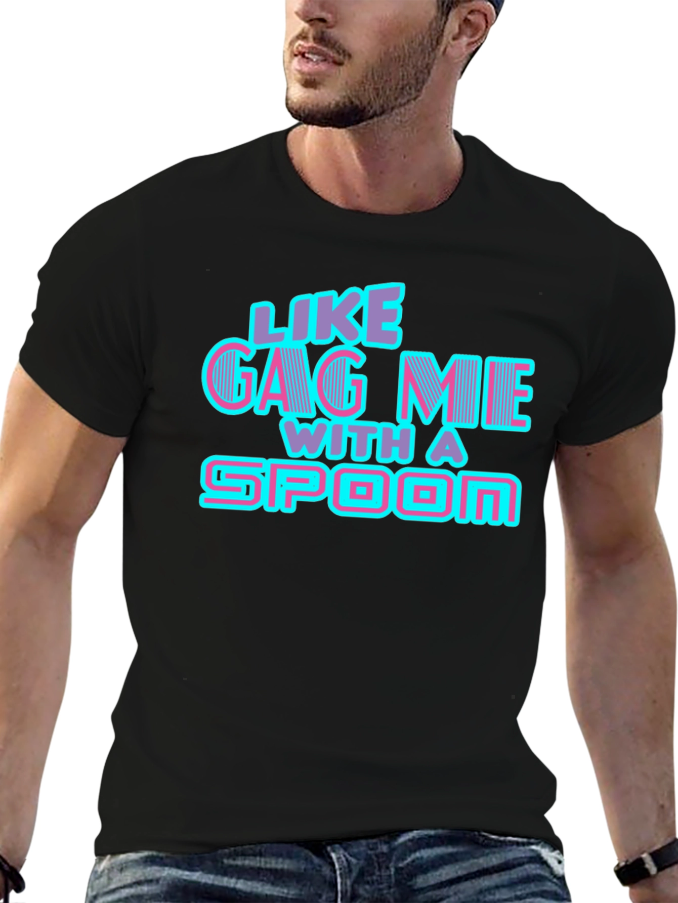 Like Gag Me With A Spoon Black Tee