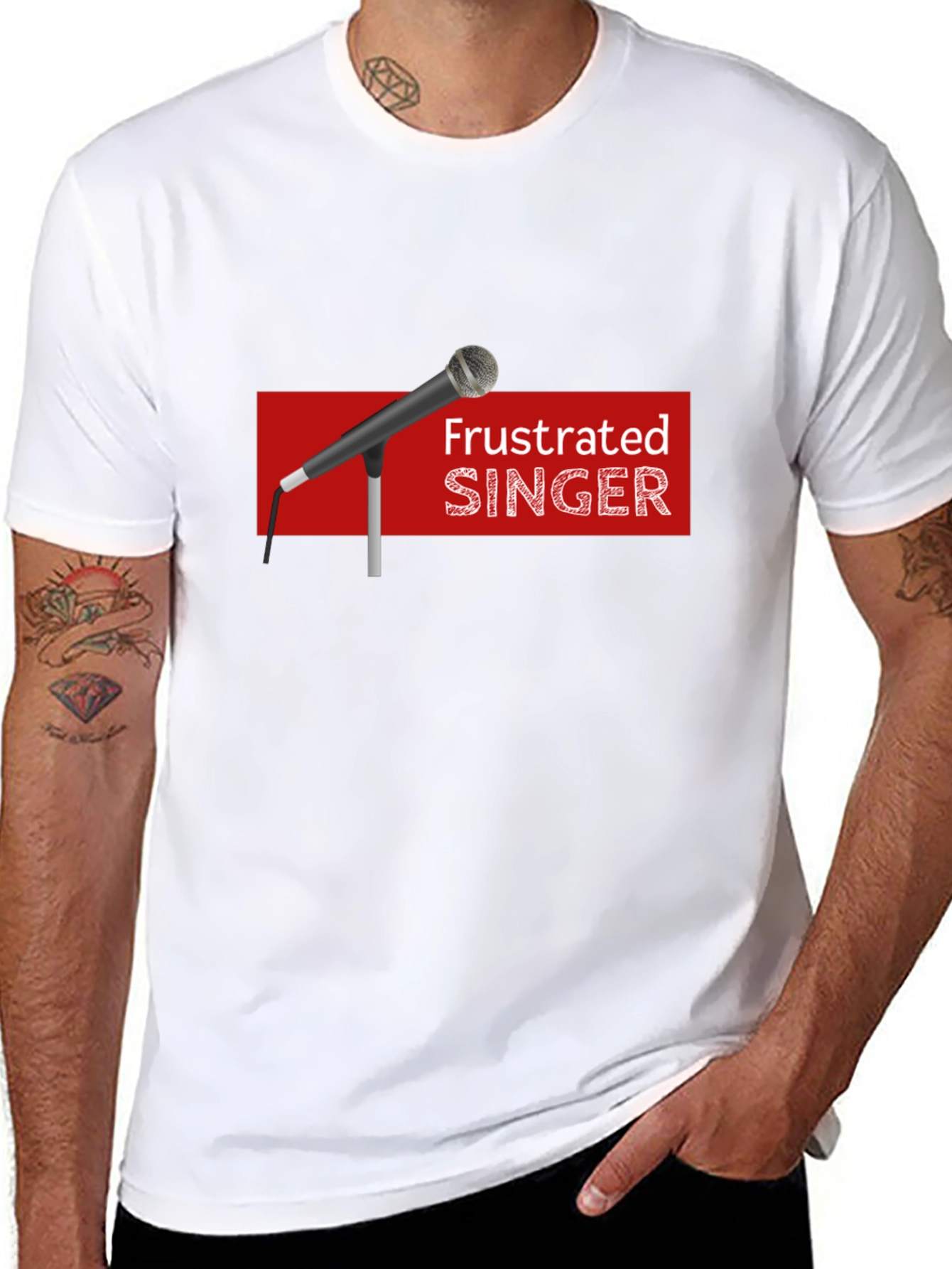 Frustrated Singer Black Graphic Tee