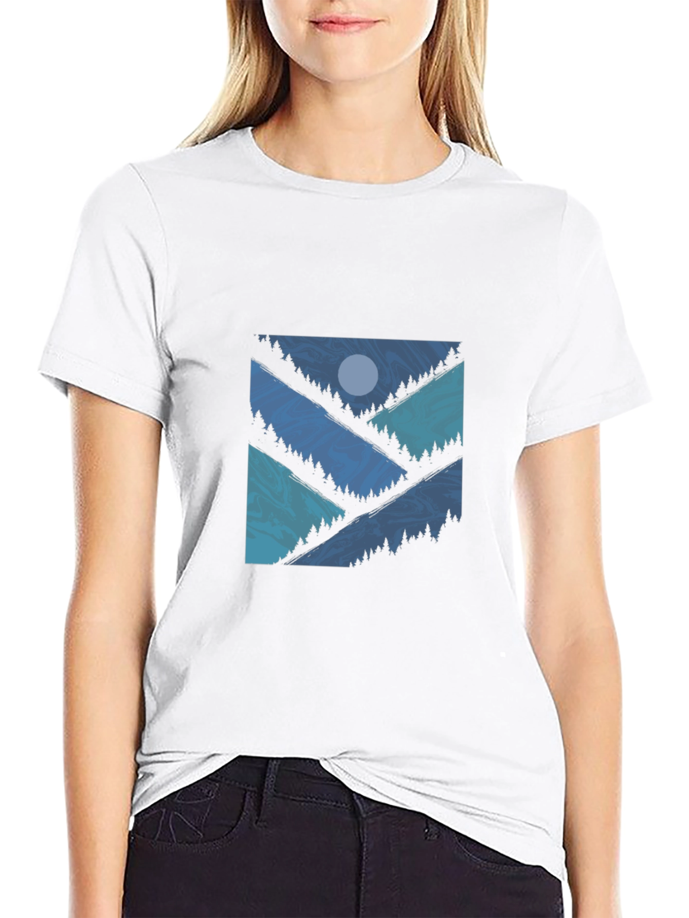 Geometric Mountainscape T-Shirt