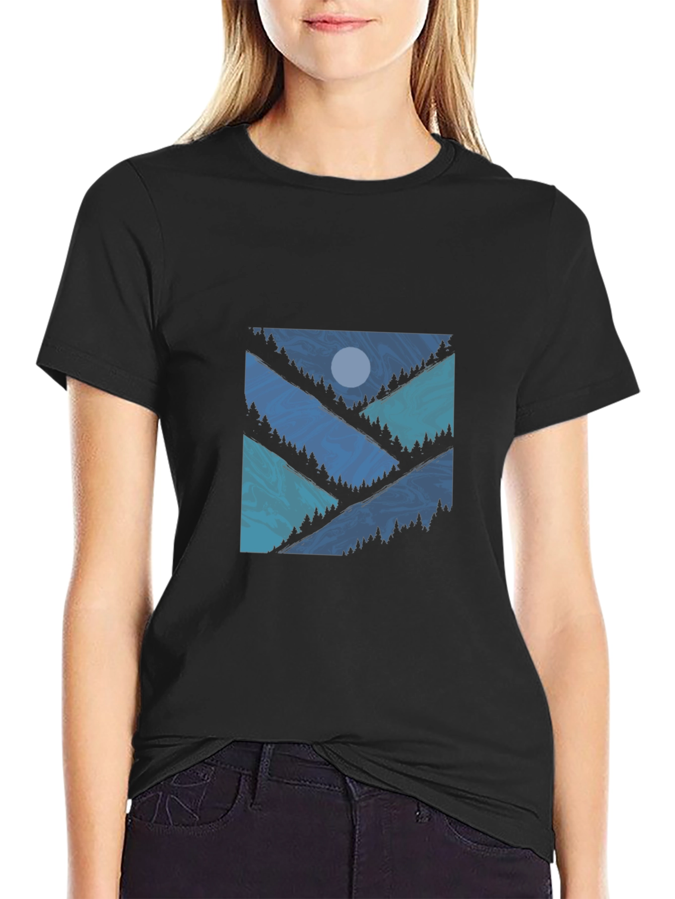 Geometric Mountainscape T-Shirt
