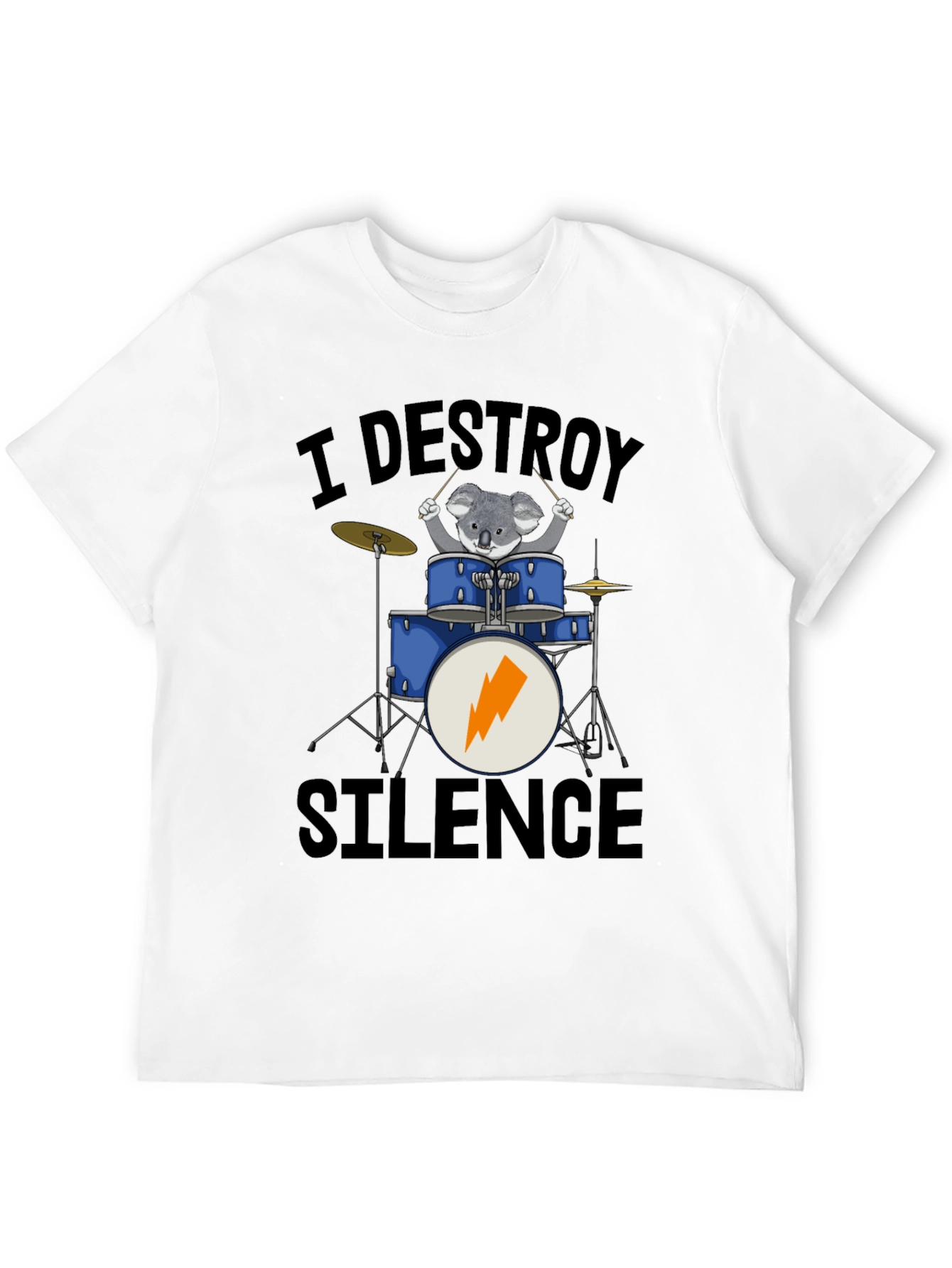 I Destroy Silence Koala Drummer T-Shirt
