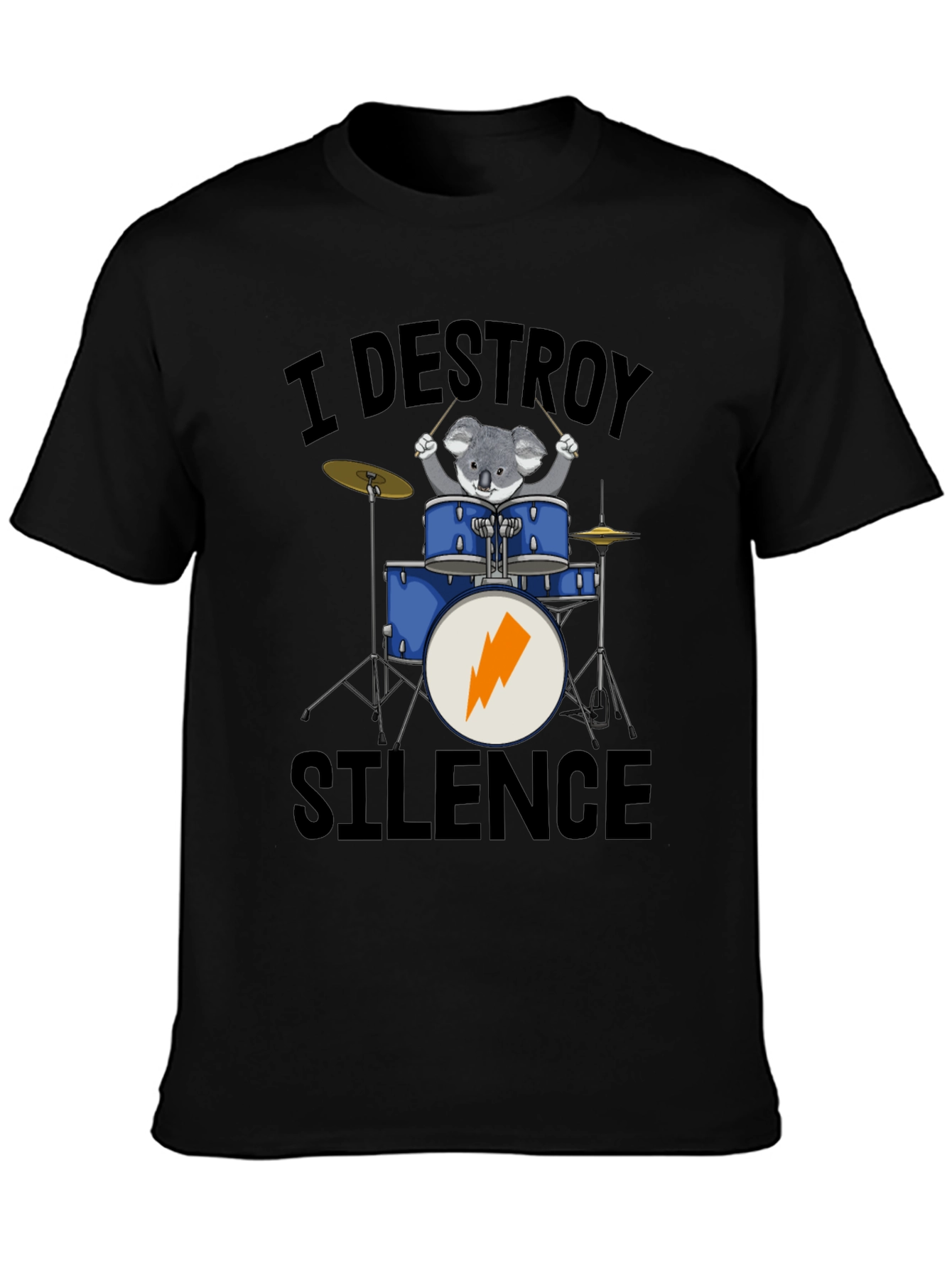 I Destroy Silence Koala Drummer T-Shirt