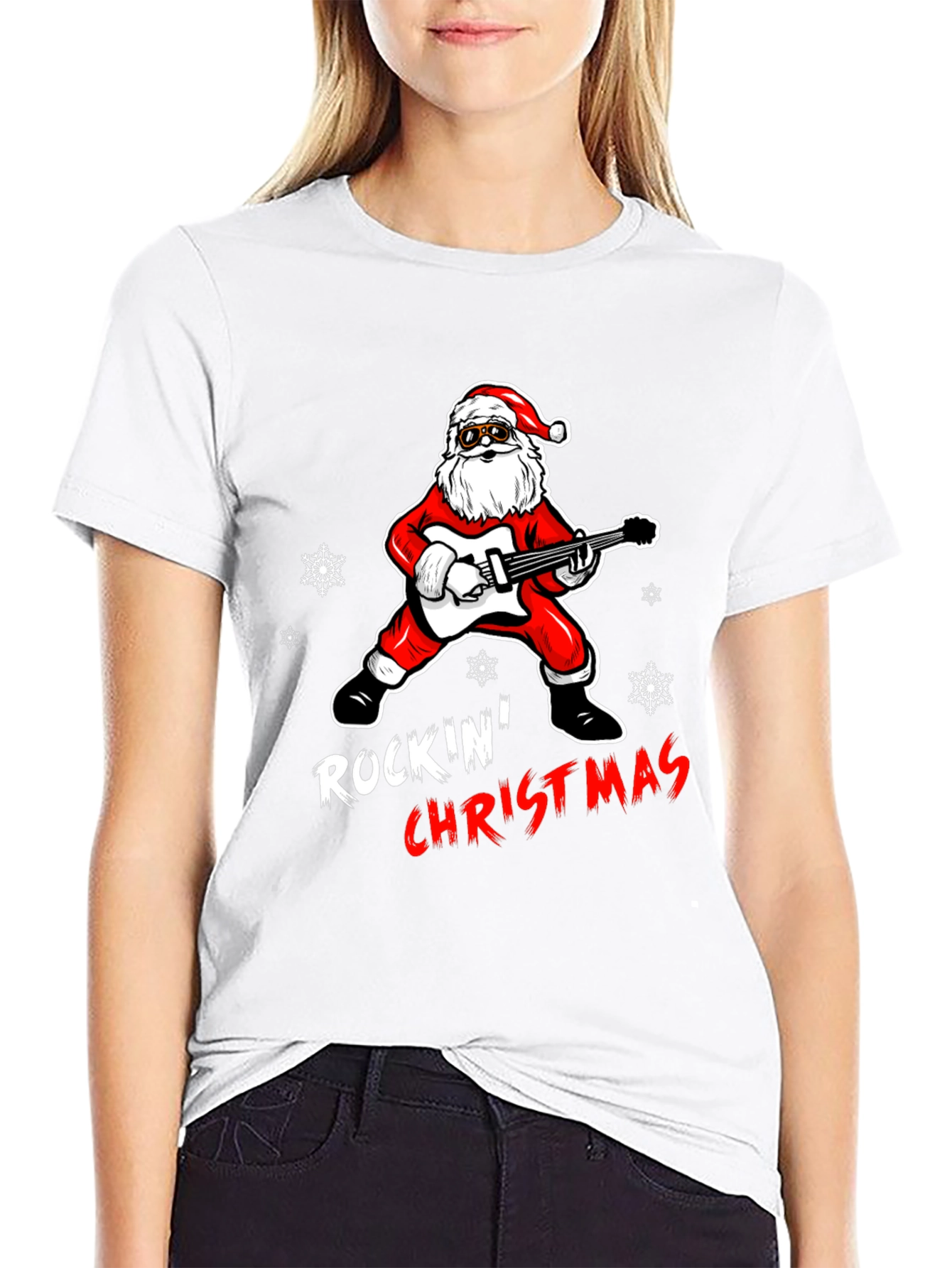 Rockin Christmas Santa T-Shirt