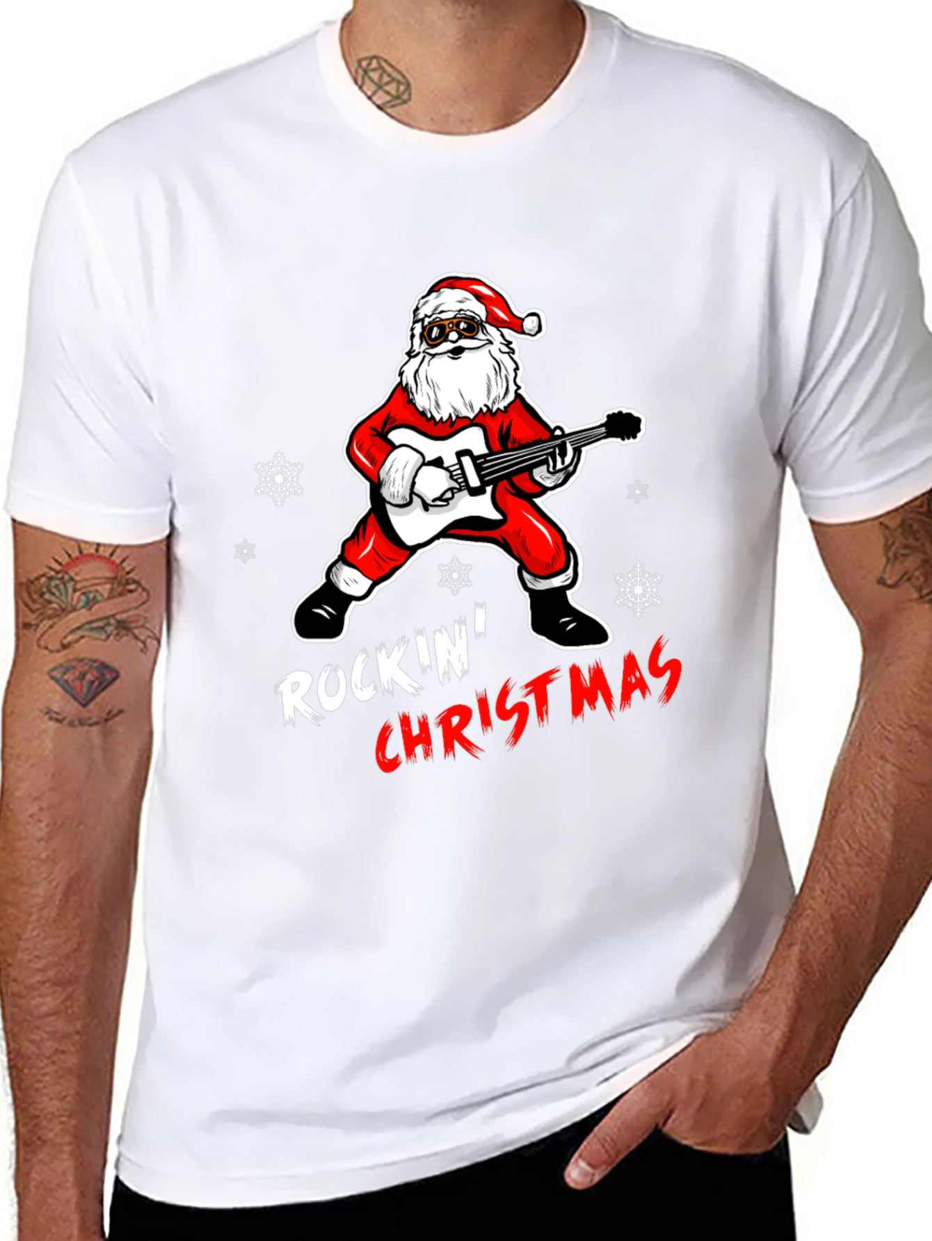 Rockin Christmas Santa T-Shirt