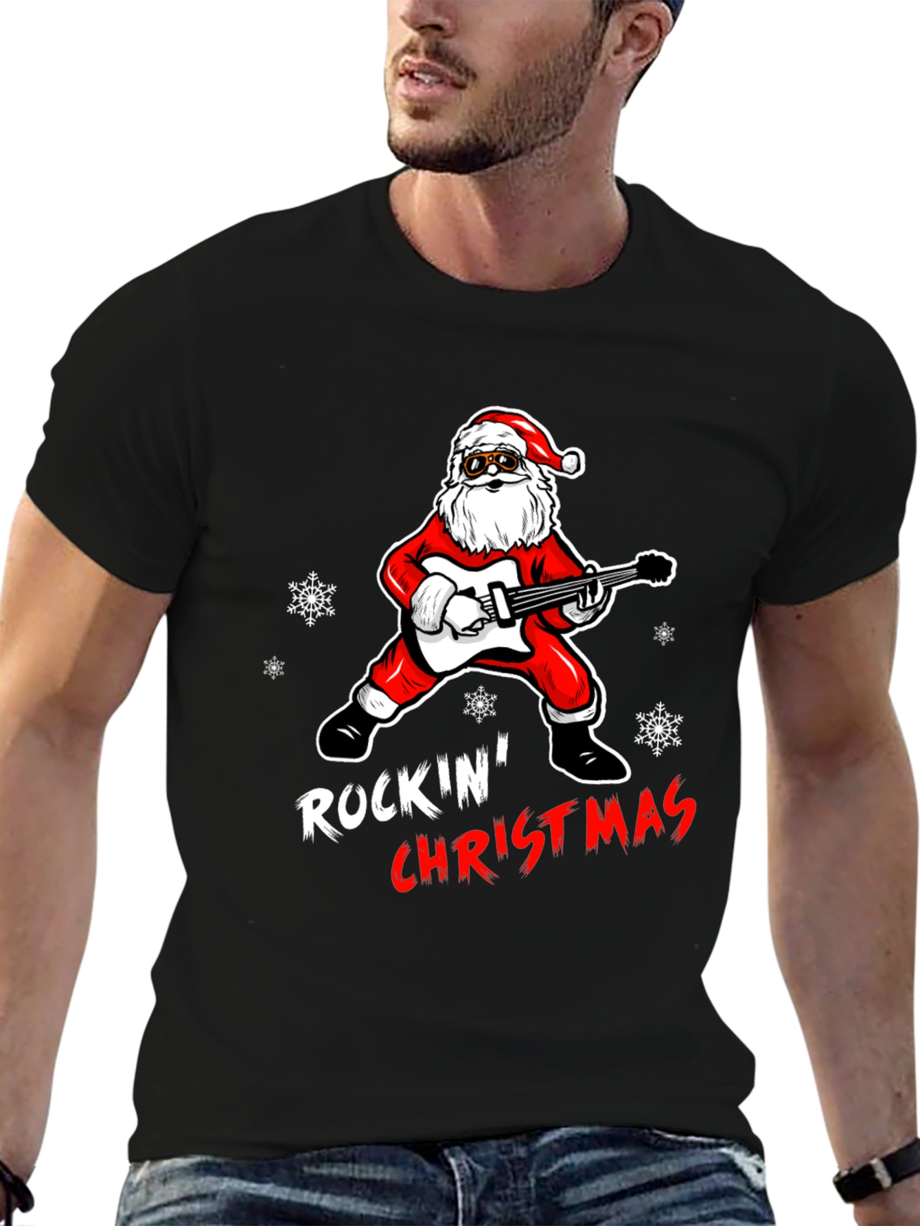 Rockin Christmas Santa T-Shirt