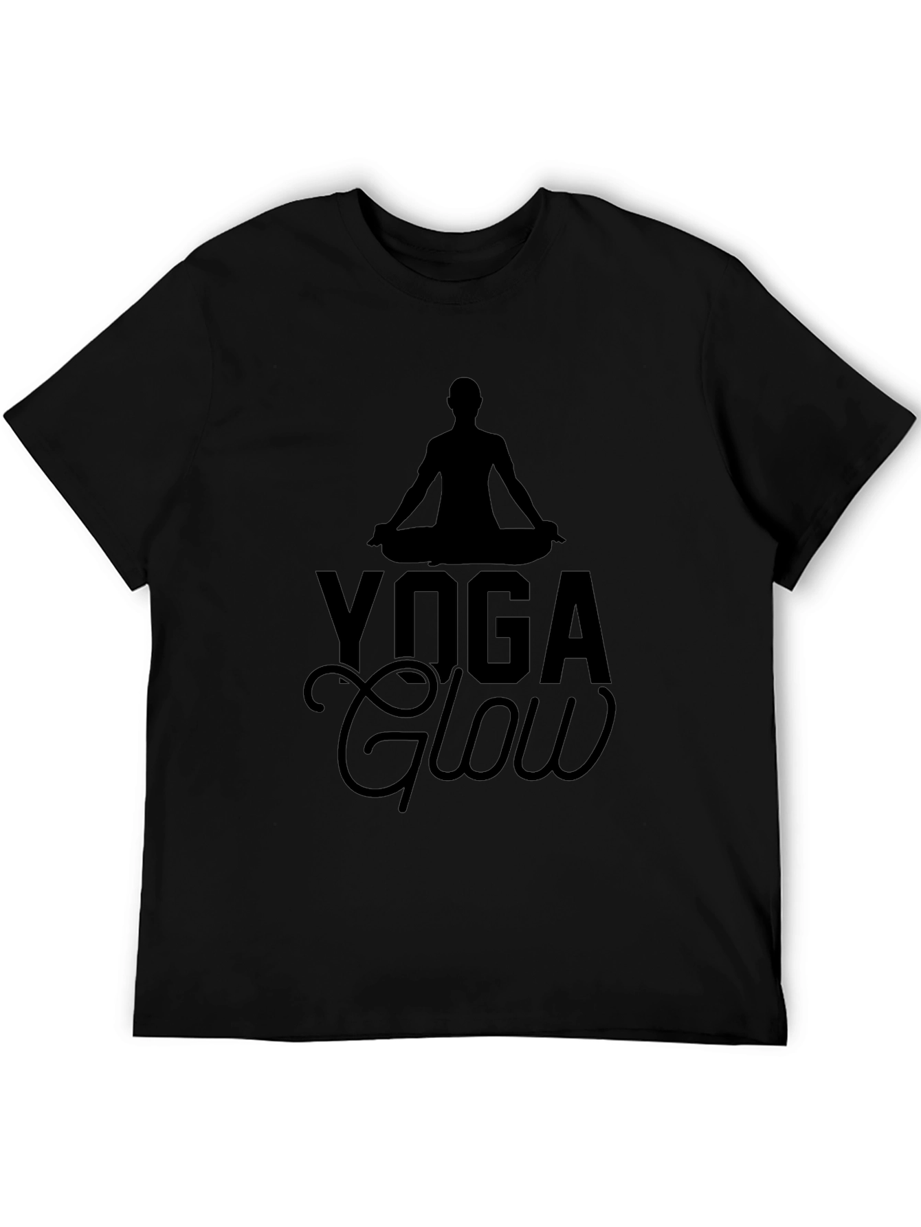 Yoga Glow Black T-Shirt Meditation Tee