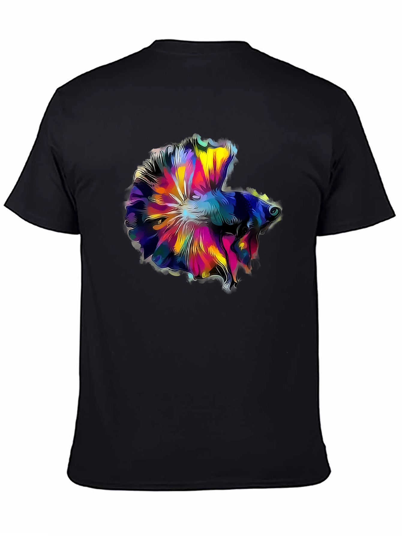 Betta Fish Graphic Tee - Mens Black T-Shirt