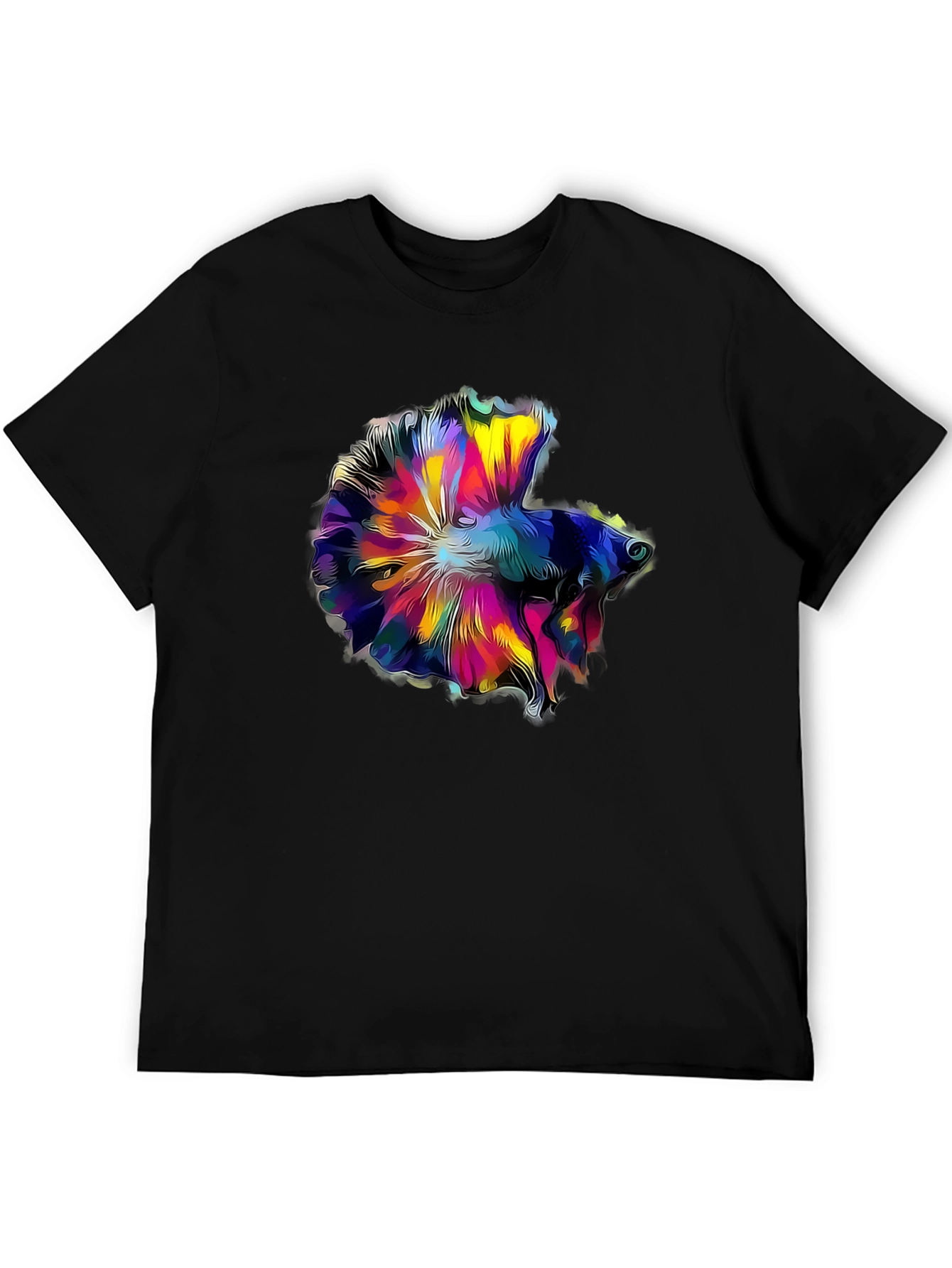 Betta Fish Graphic Tee - Mens Black T-Shirt