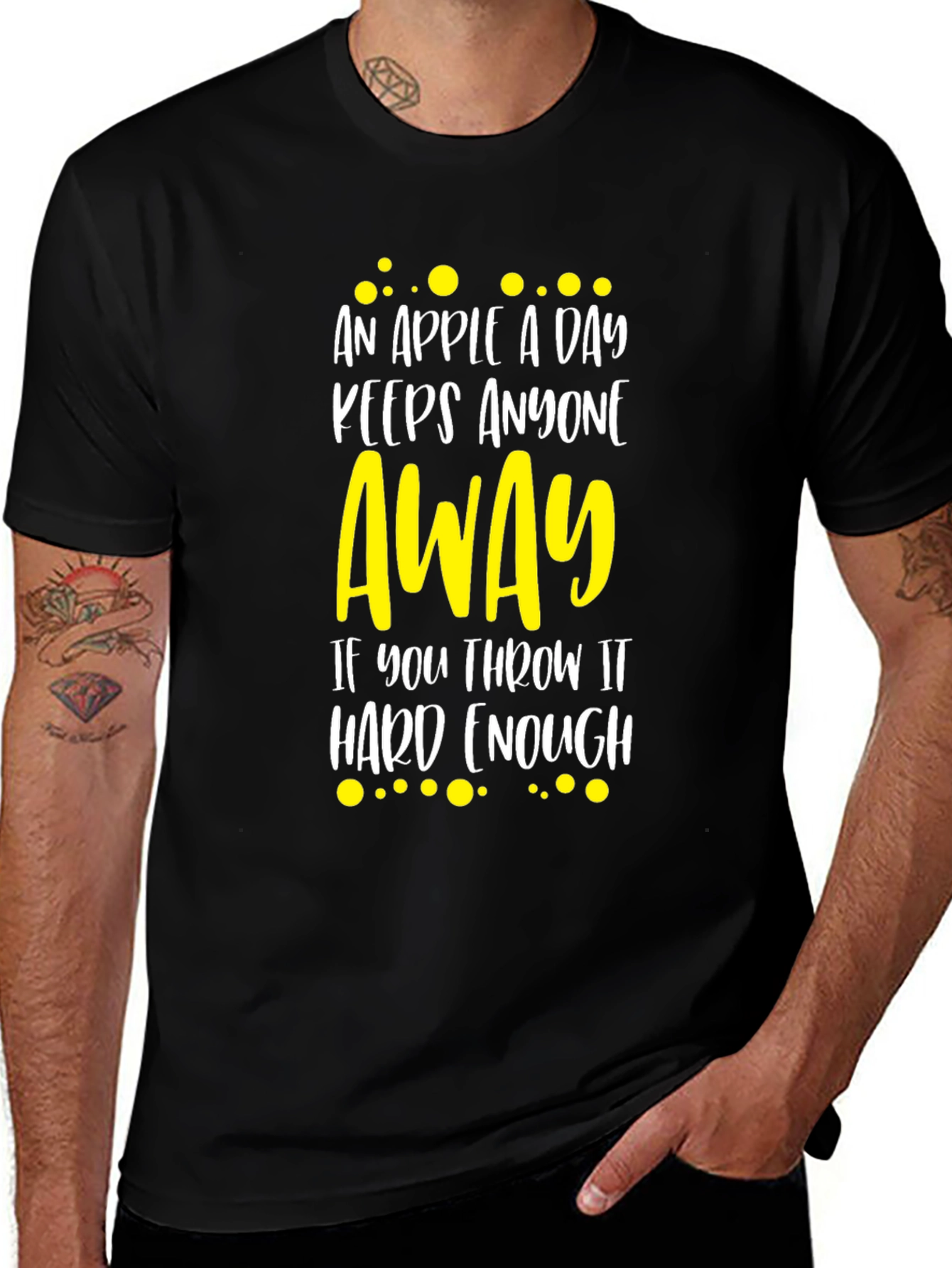 Funny Apple a Day Graphic Tee