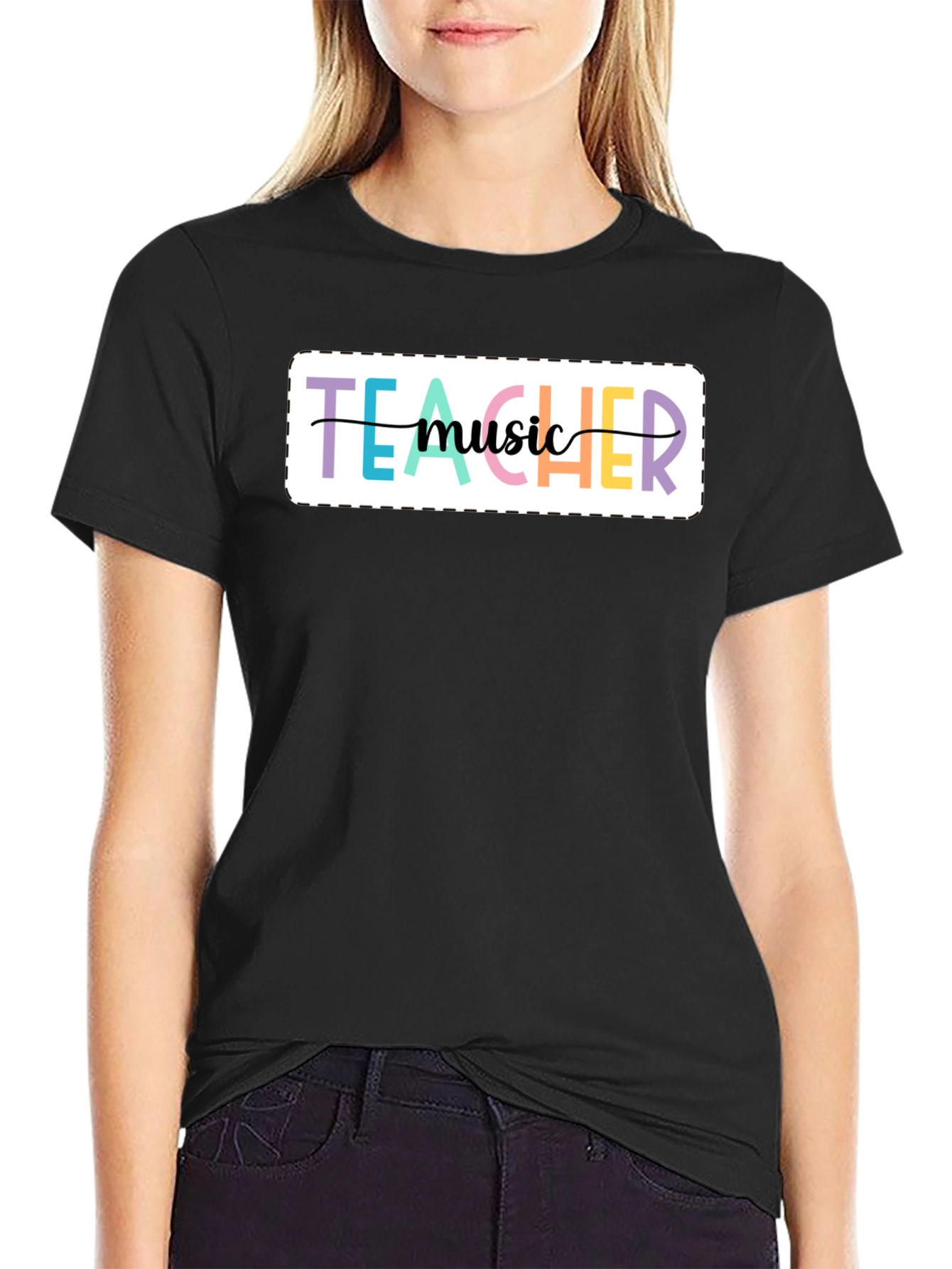 Music Teacher Graphic Tee - Unisex Black T-Shirt