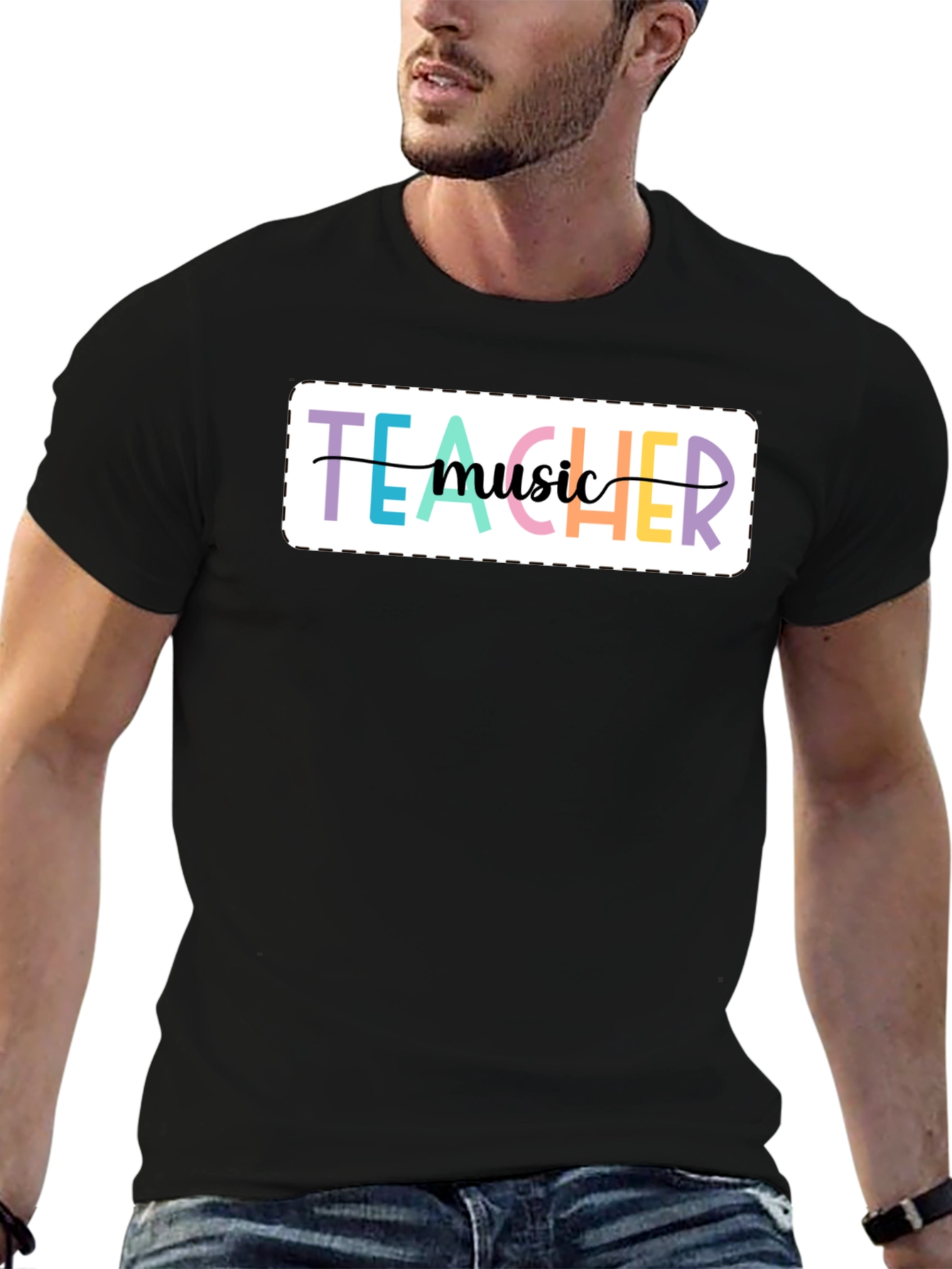 Music Teacher Graphic Tee - Unisex Black T-Shirt