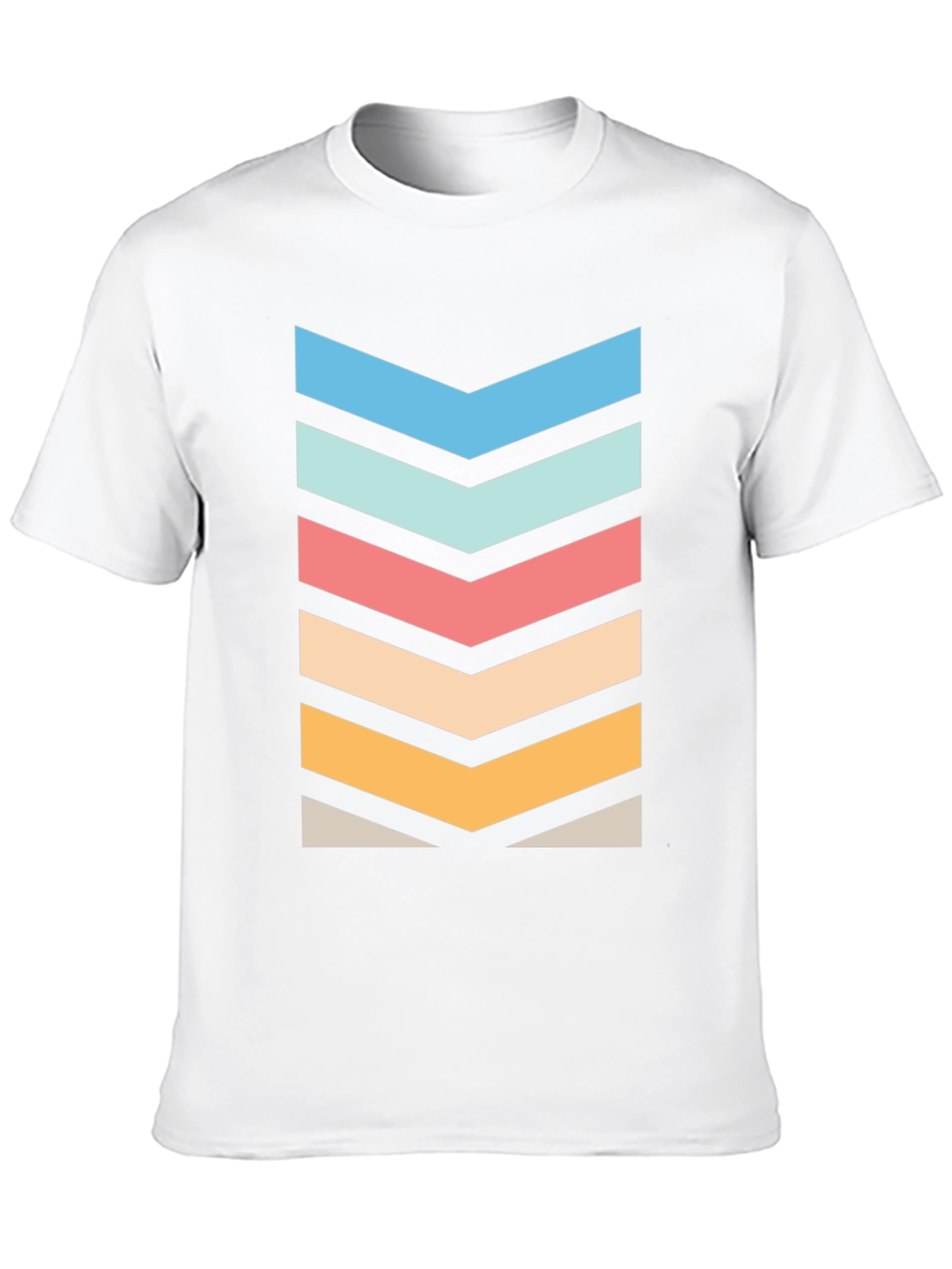 Retro Chevron Graphic Tee - Stylish Black T-Shirt