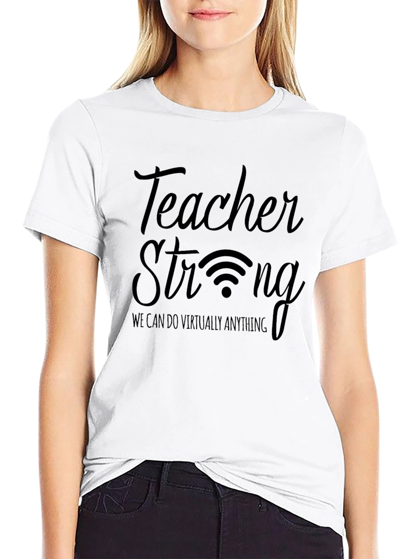 Teacher Strong Graphic T-Shirt - Online Learning Hero Tee