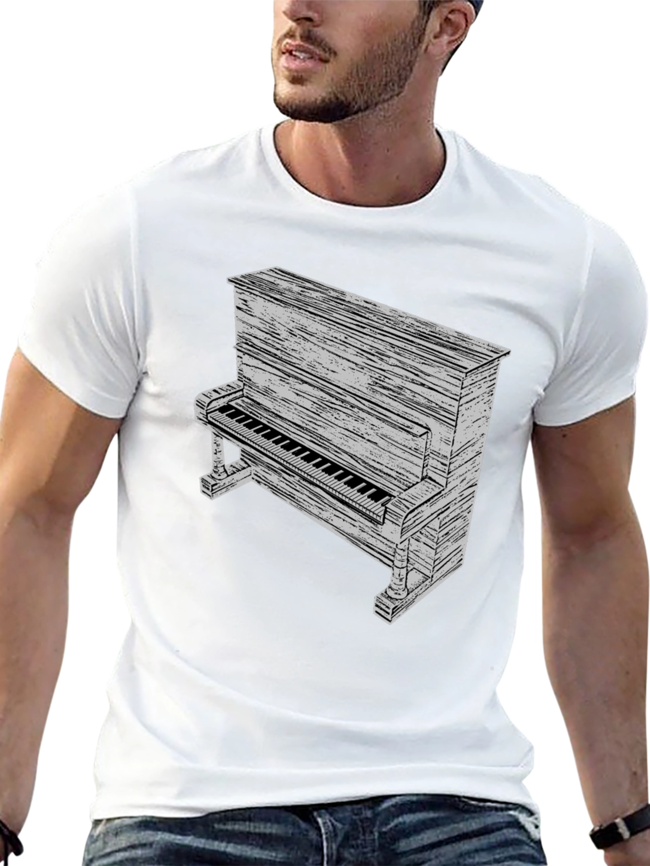 Piano Graphic Tee - Black T-Shirt