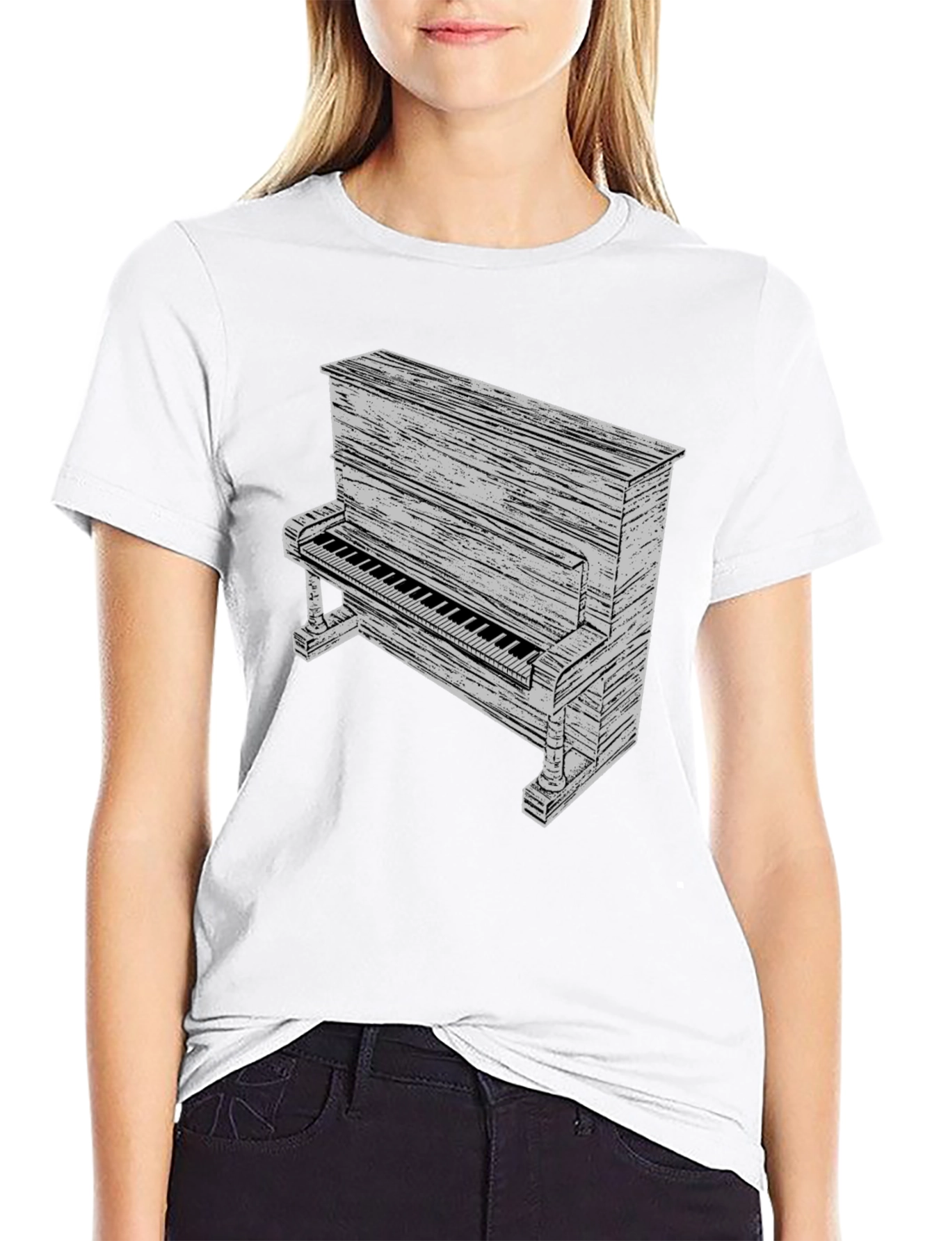Piano Graphic Tee - Black T-Shirt