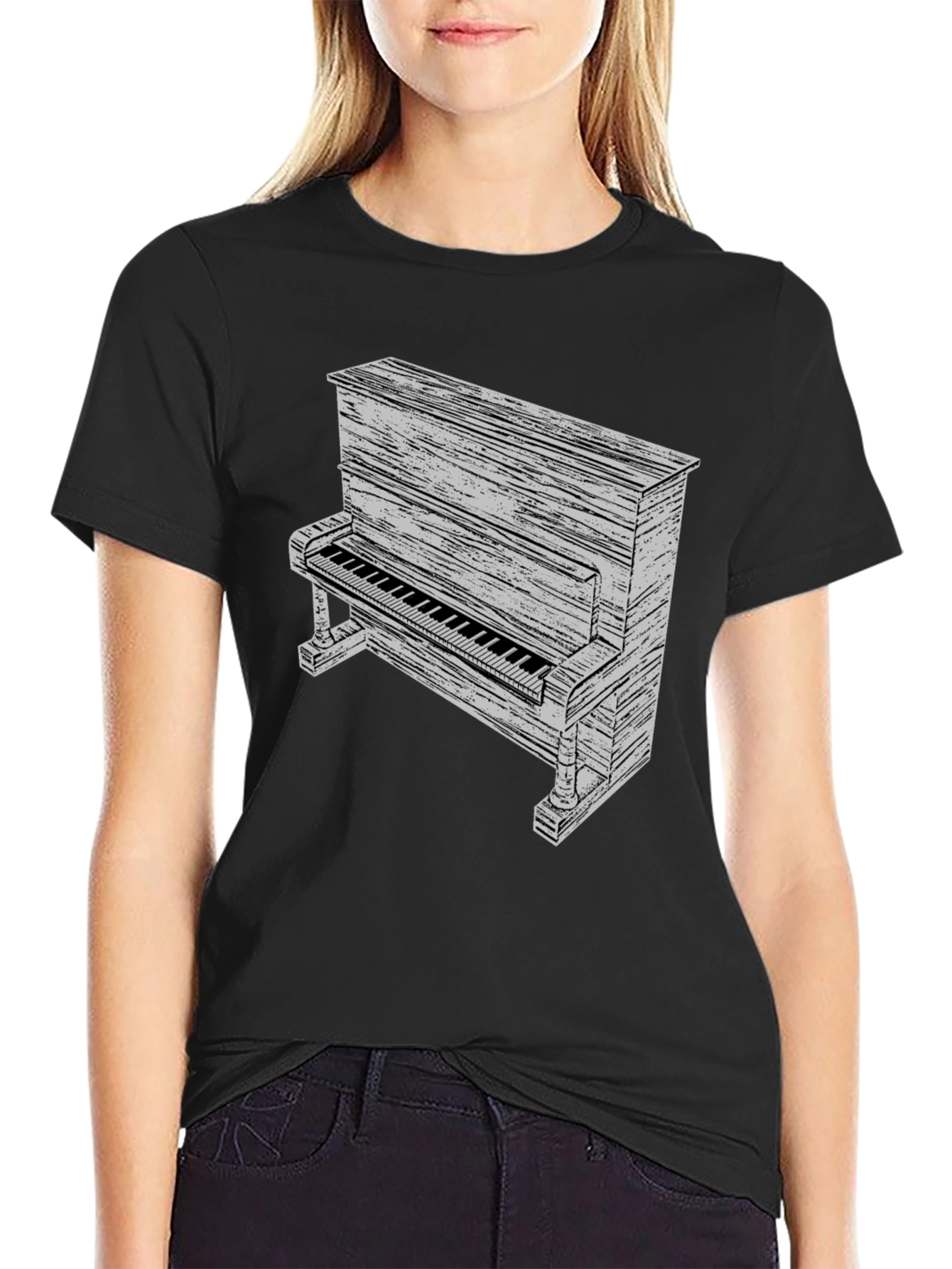 Piano Graphic Tee - Black T-Shirt