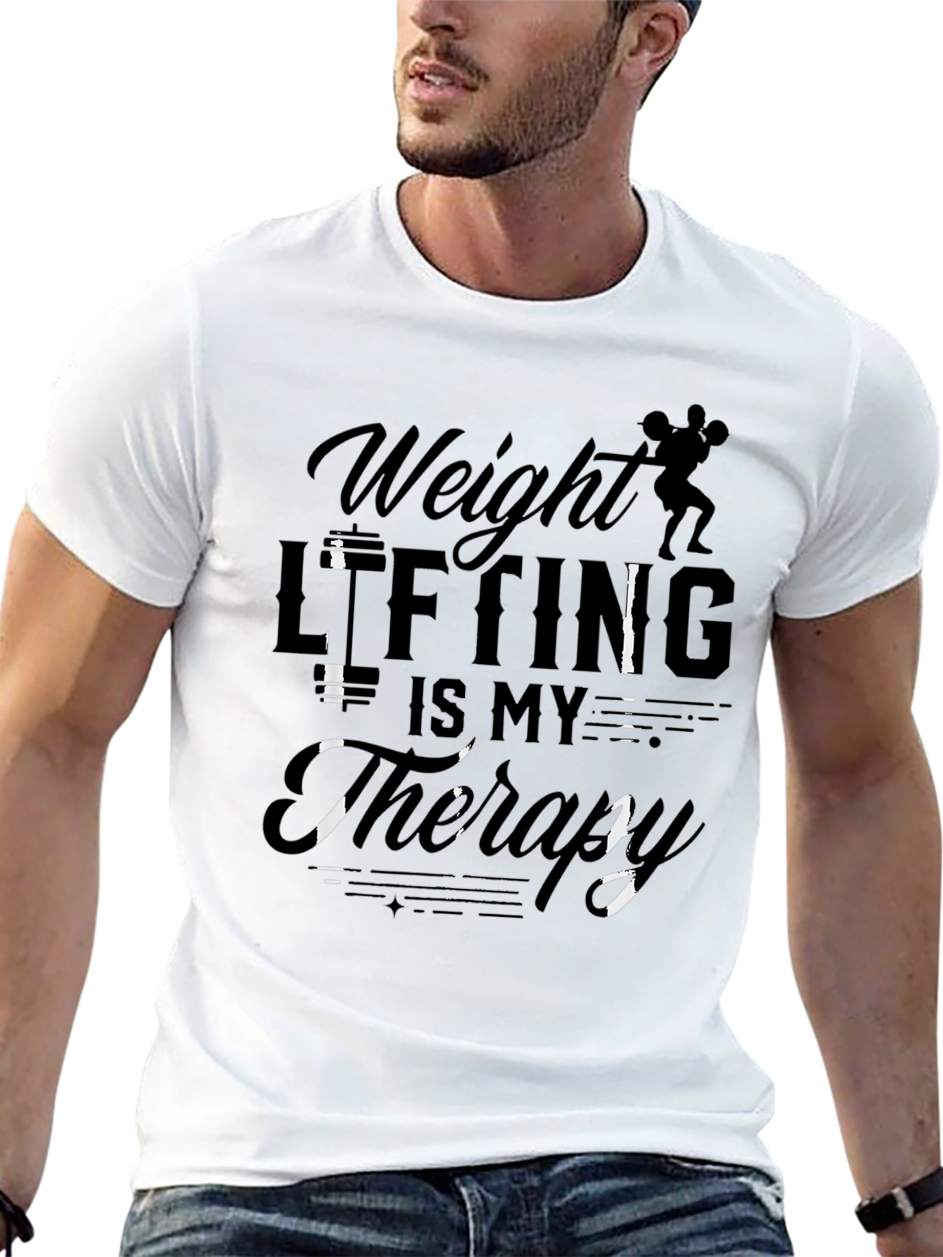 Weight Lifting Therapy Graphic T-Shirt