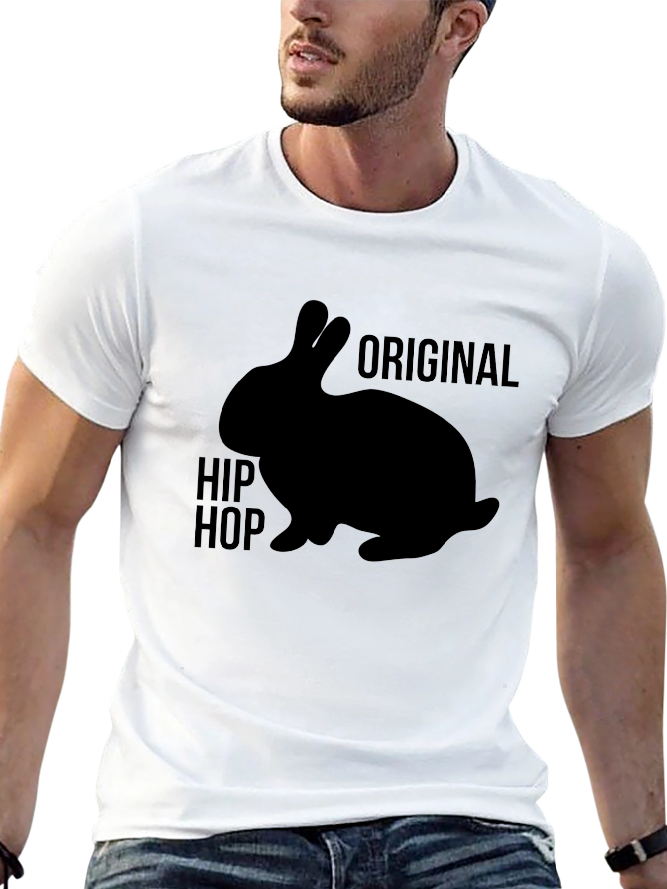 Original Hip Hop Rabbit Graphic T-Shirt
