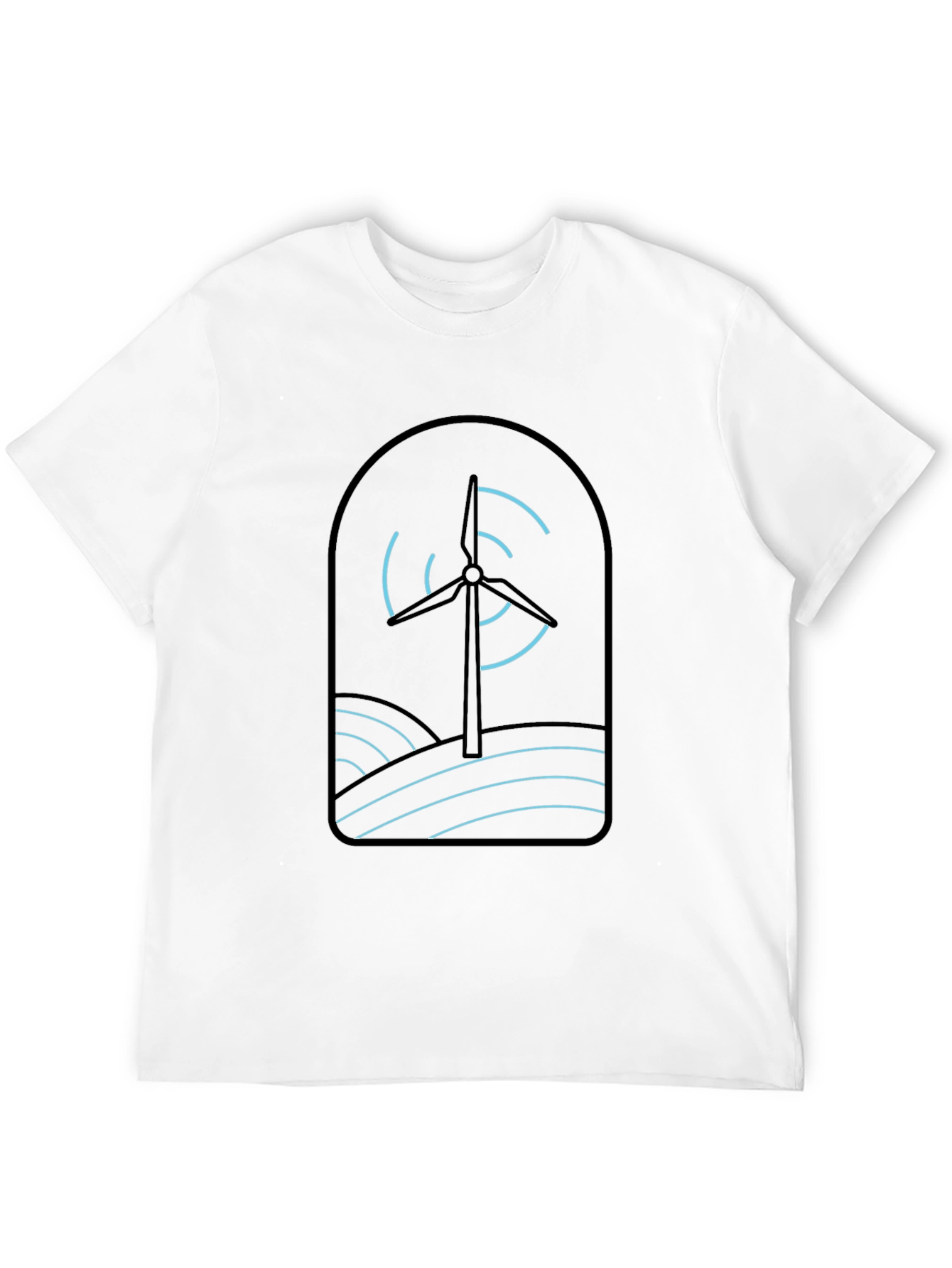 Eco Windmill Graphic Tee - Black Cotton