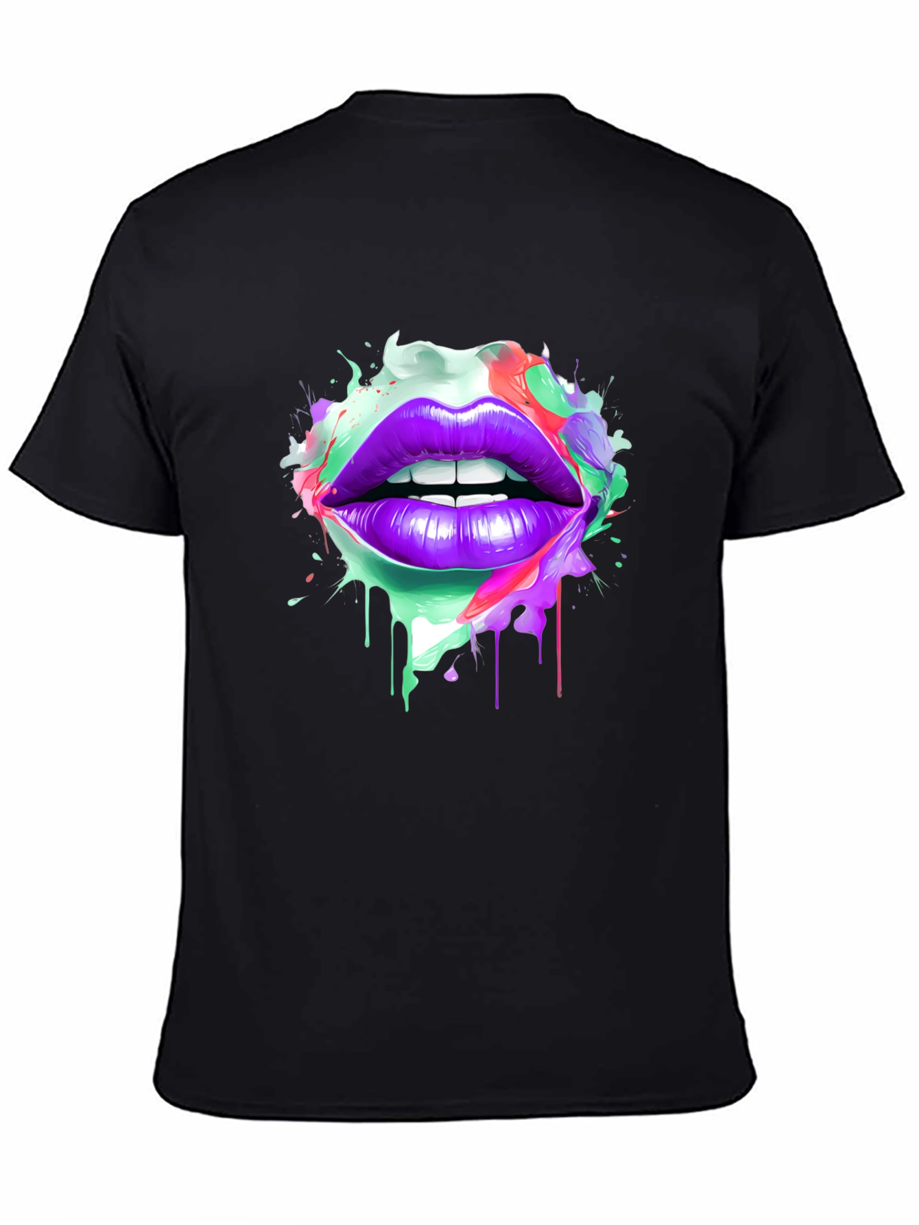 Colorful Lips Graphic T-Shirt