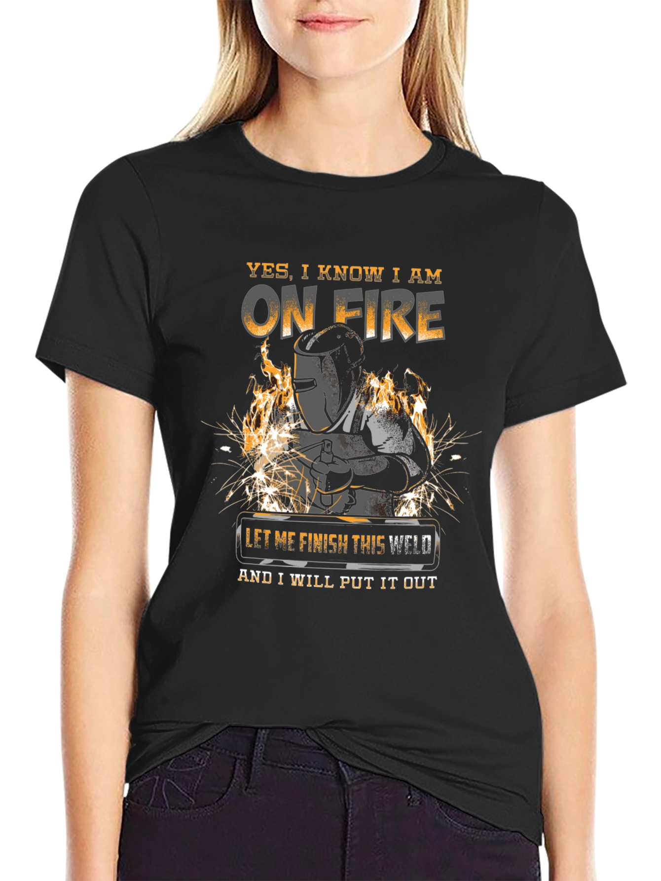 Welder T-Shirt - On Fire Funny Welding Tee