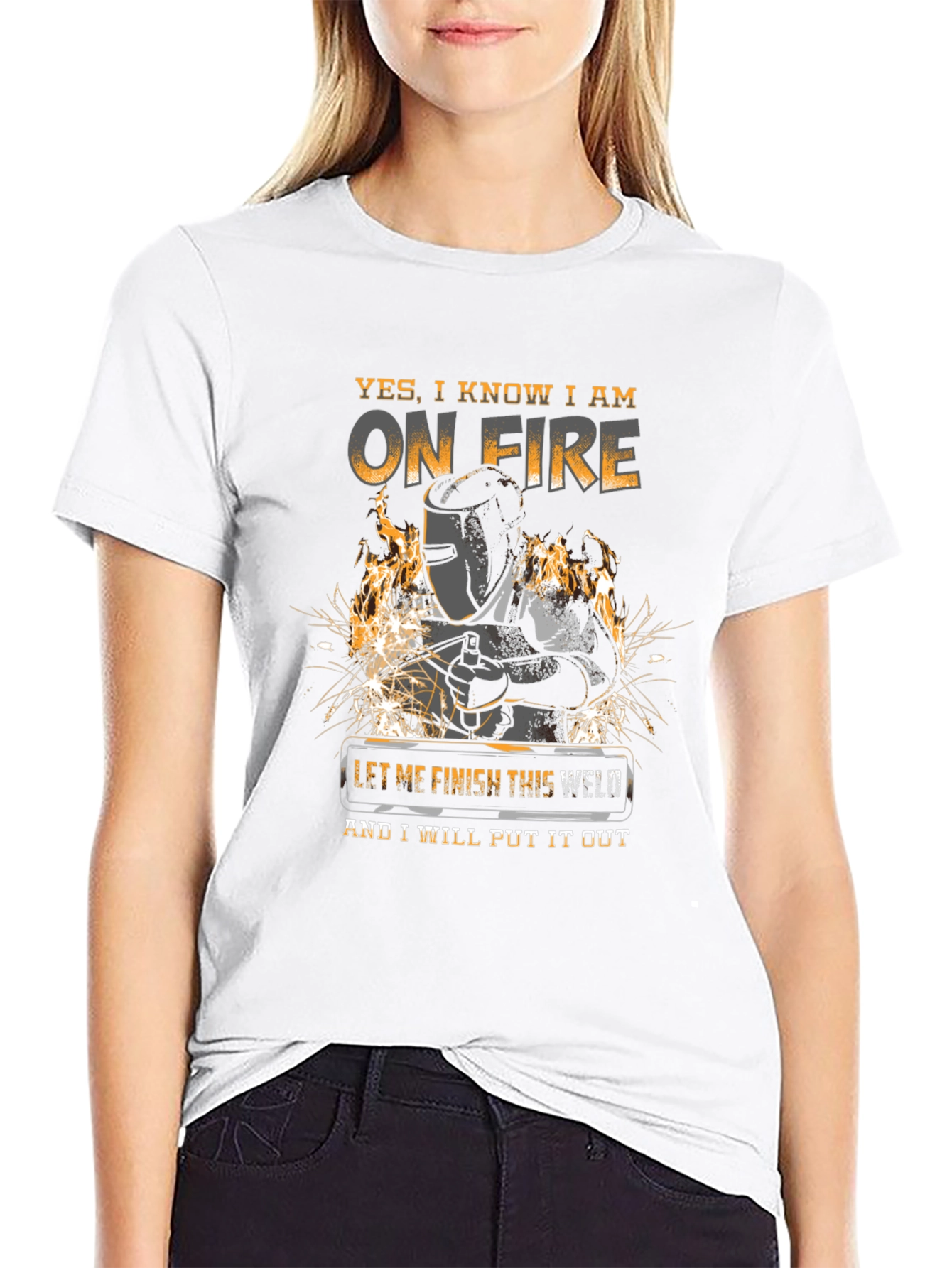 Welder T-Shirt - On Fire Funny Welding Tee