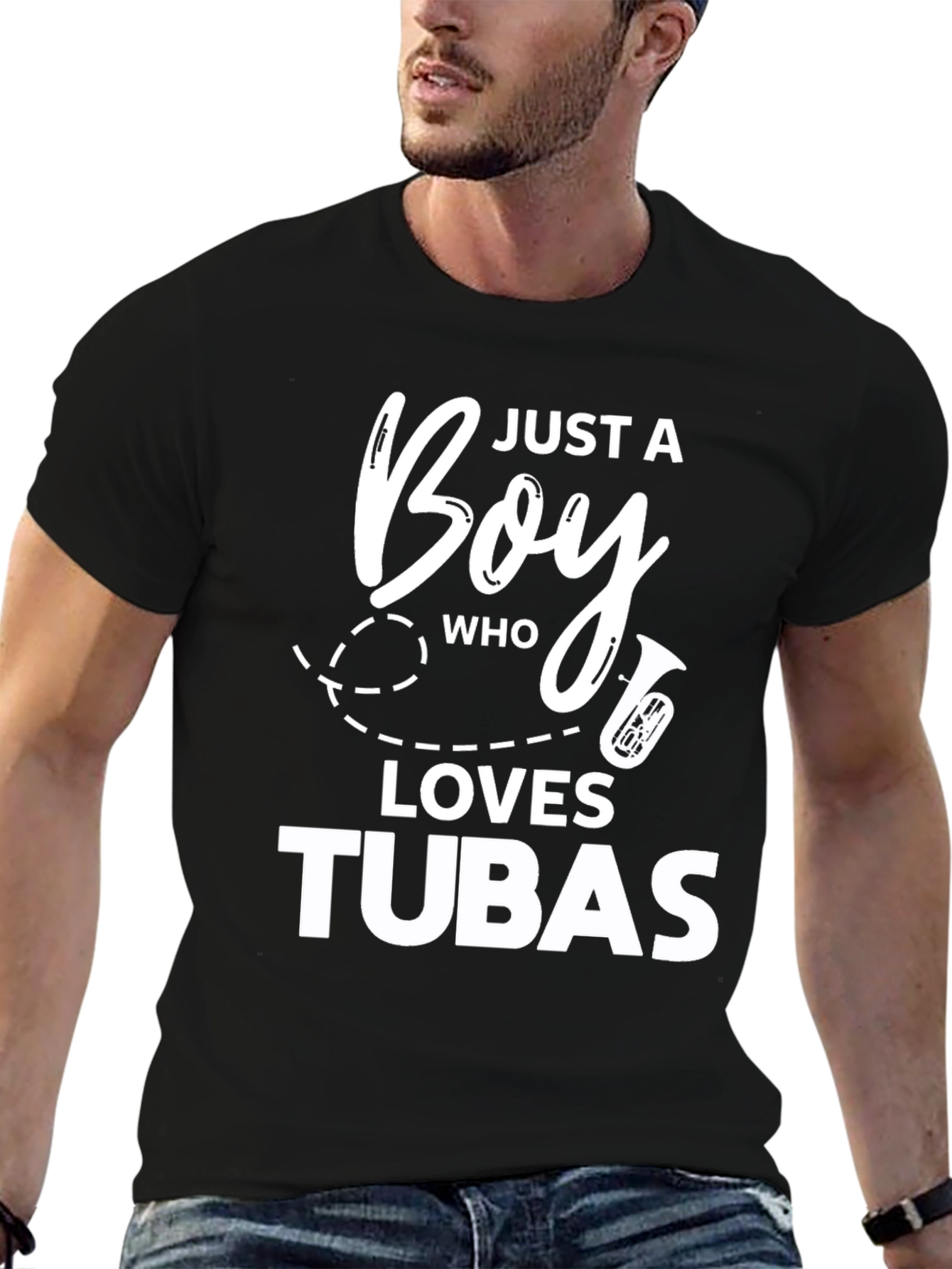 Just A Boy Who Loves Tubas - Graphic Tee