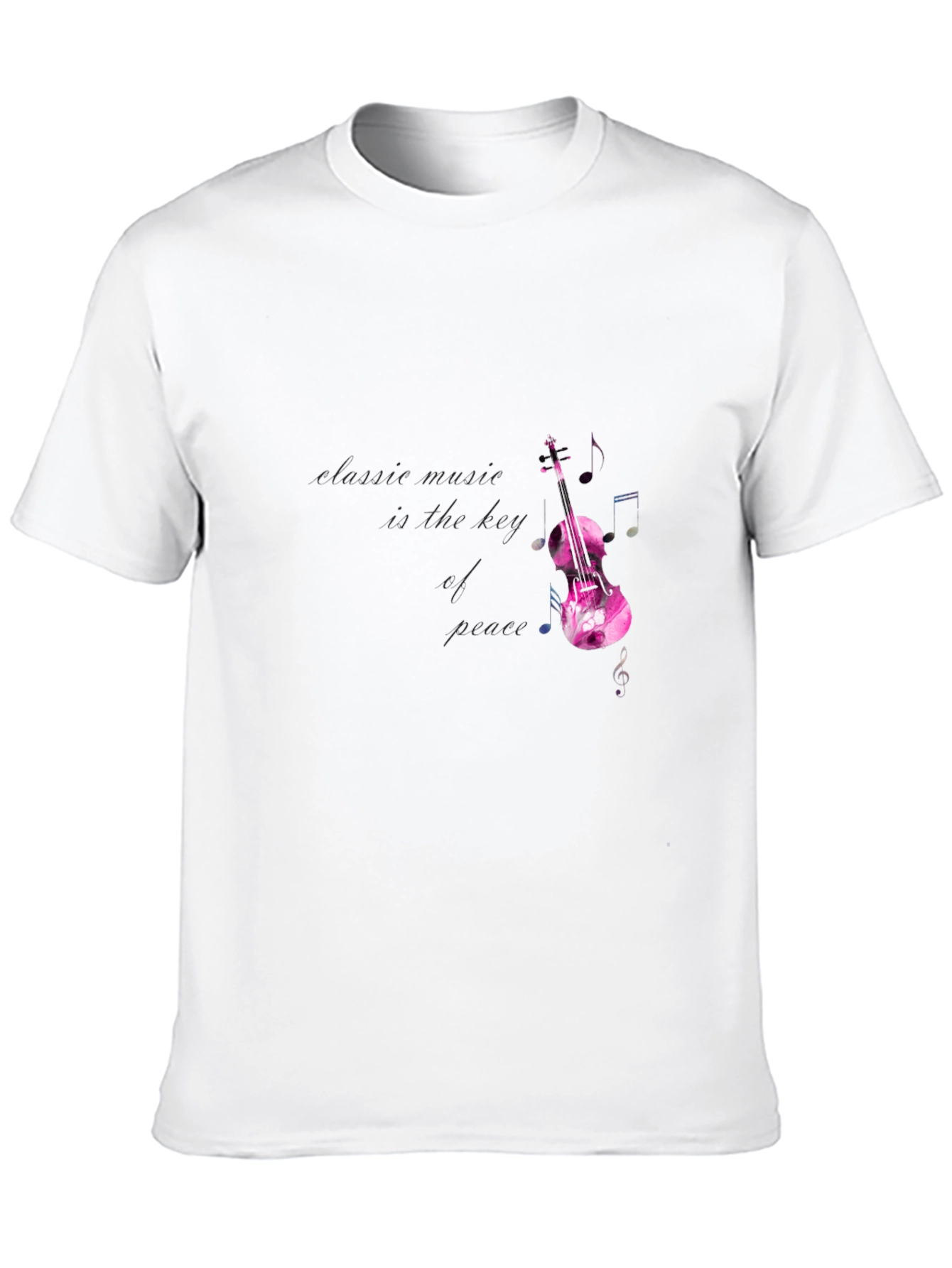 Classic Music Violin Graphic T-Shirt