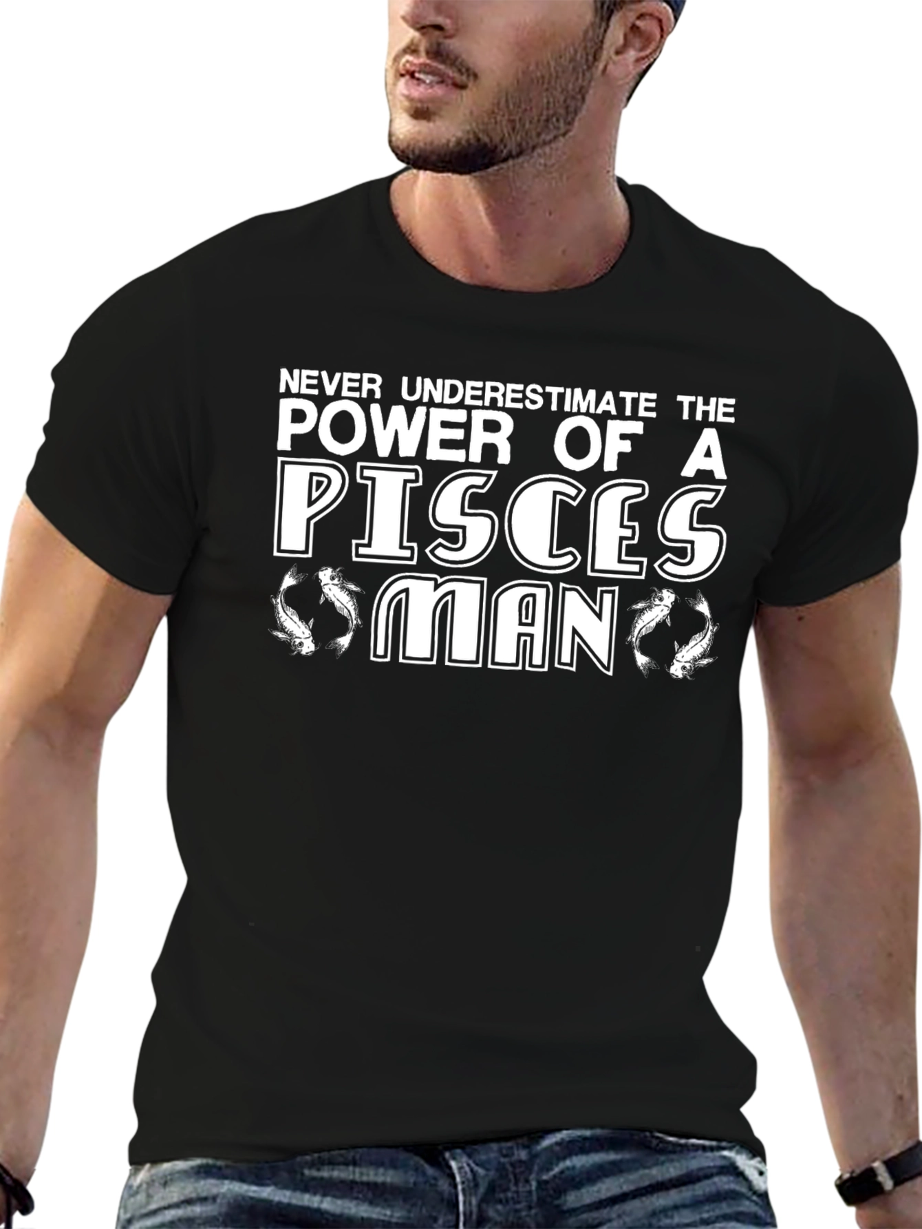 Pisces Man Graphic T-Shirt - Zodiac Sign Tee