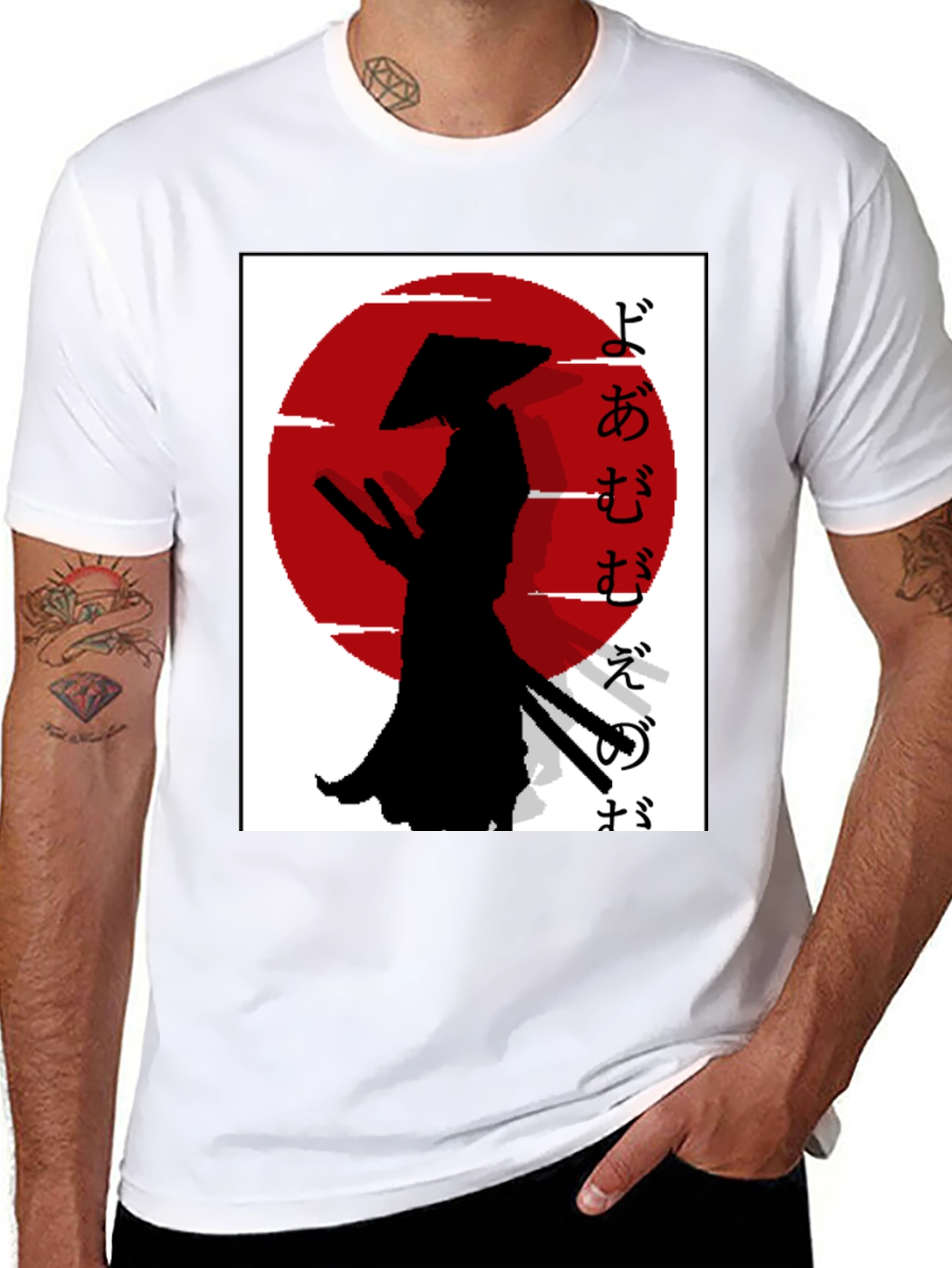 Samurai Silhouette T-Shirt - Japanese Style Graphic Tee