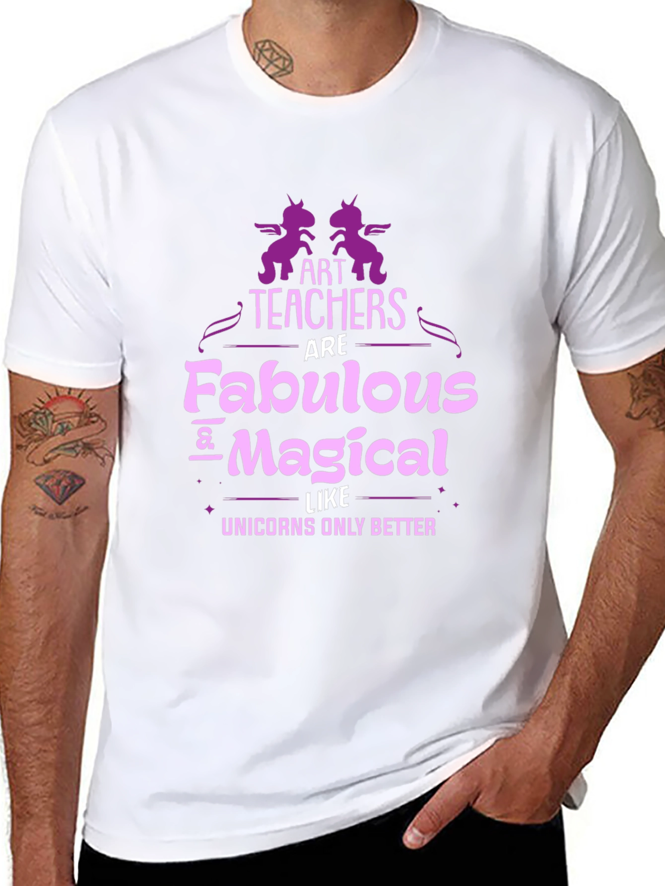 Art Teacher Fabulous Magical Unicorns T-Shirt