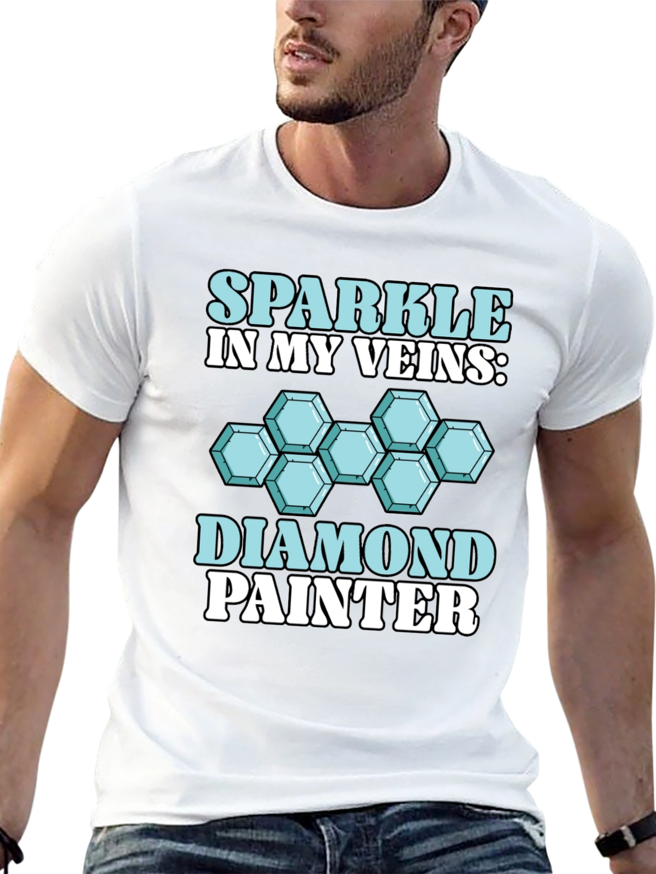 Diamond Painter T-Shirt: Sparkle in My Veins