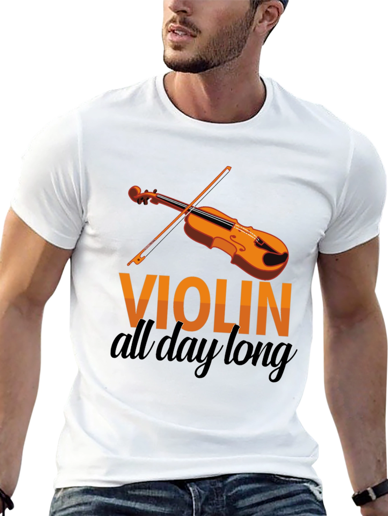 Violin All Day Long Graphic Tee