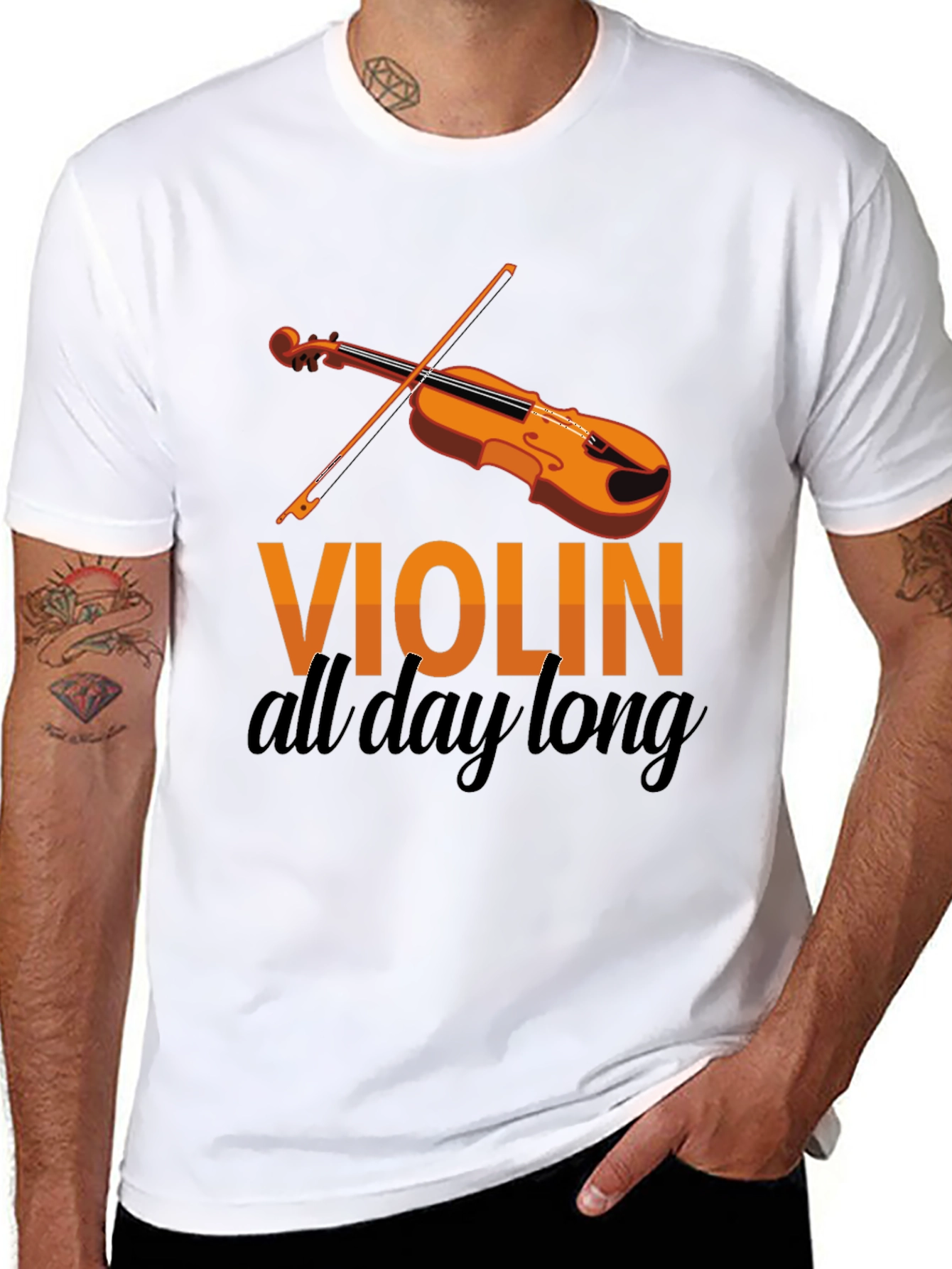 Violin All Day Long Graphic Tee