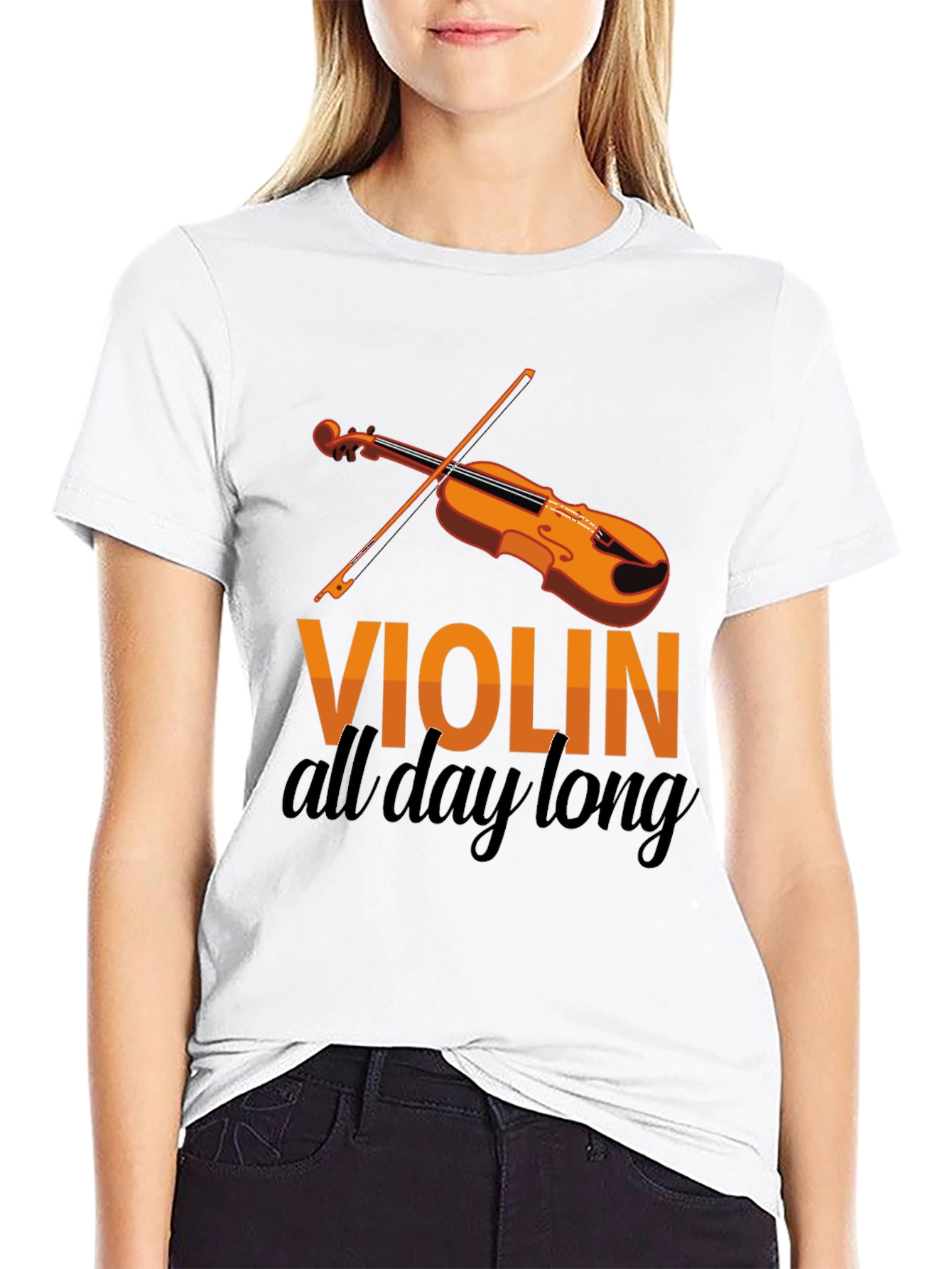 Violin All Day Long Graphic Tee